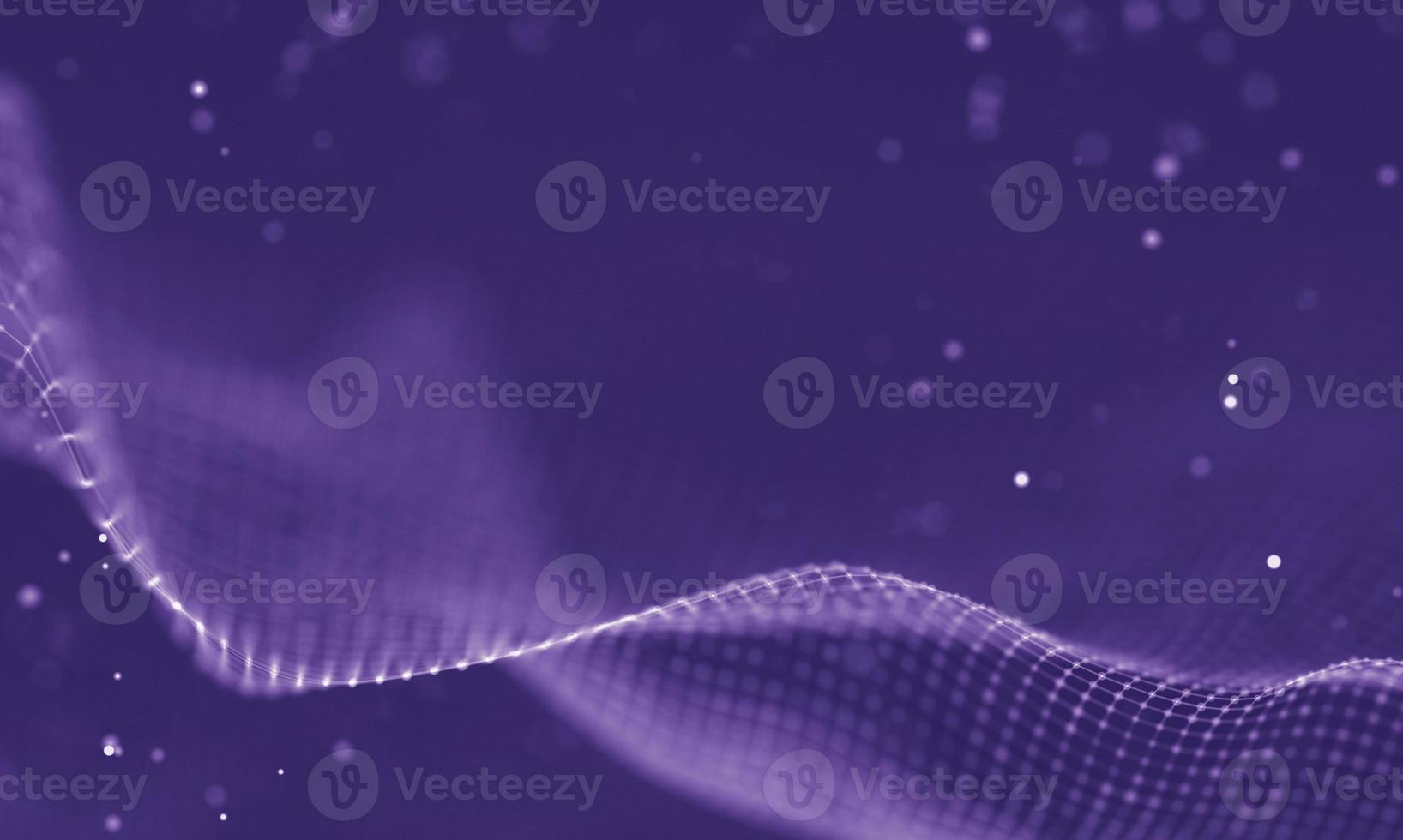 Data technology abstract futuristic illustration . Low poly shape with connecting dots and lines on dark background. 3D rendering . Big data visualization . photo