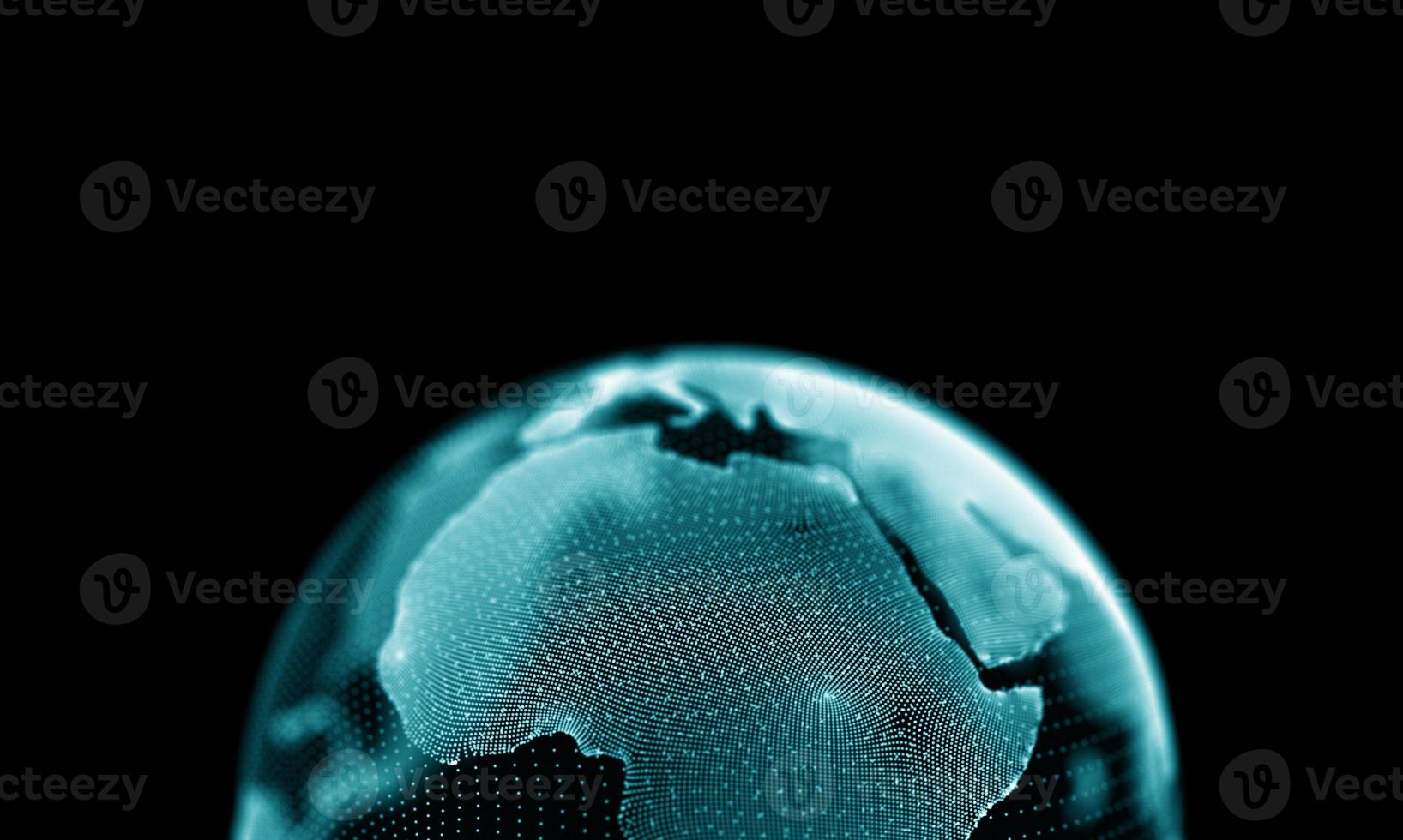 Digital globe 3d. Global world internet technology. Communication concept abstract background planet. Blue light connection design. Big data network modern map. Travel business photo