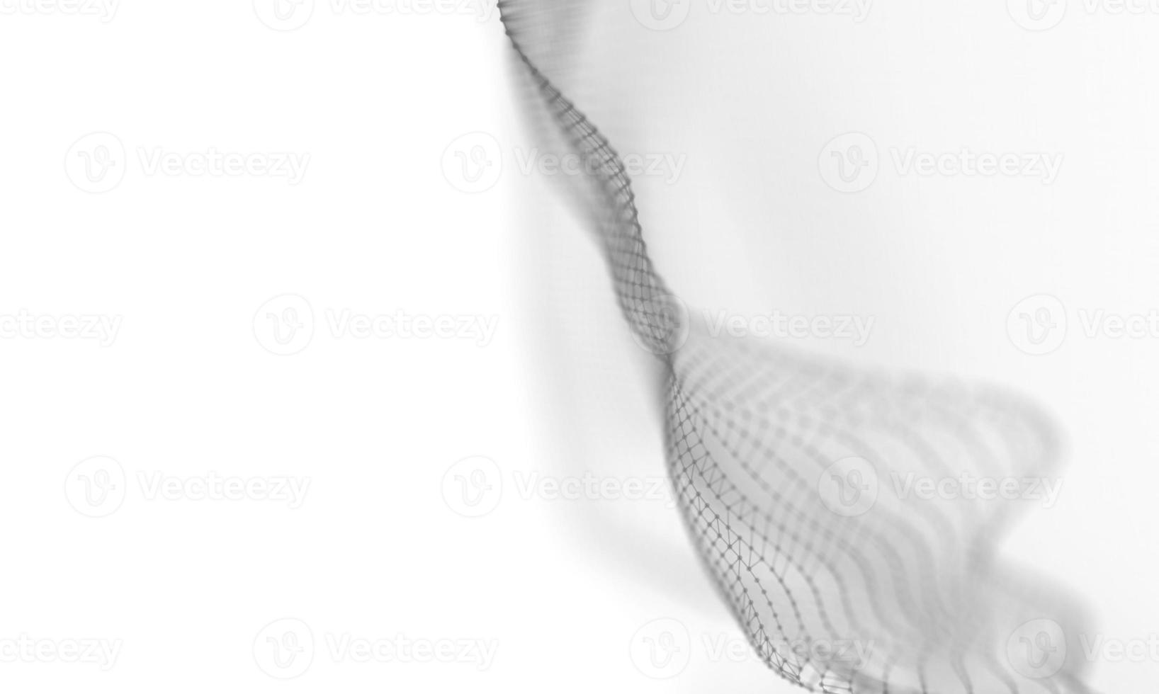 Abstract White Geometrical Background . Connection structure. Science background. Futuristic Technology HUD Element . onnecting dots and lines . Big data visualization and Business . photo
