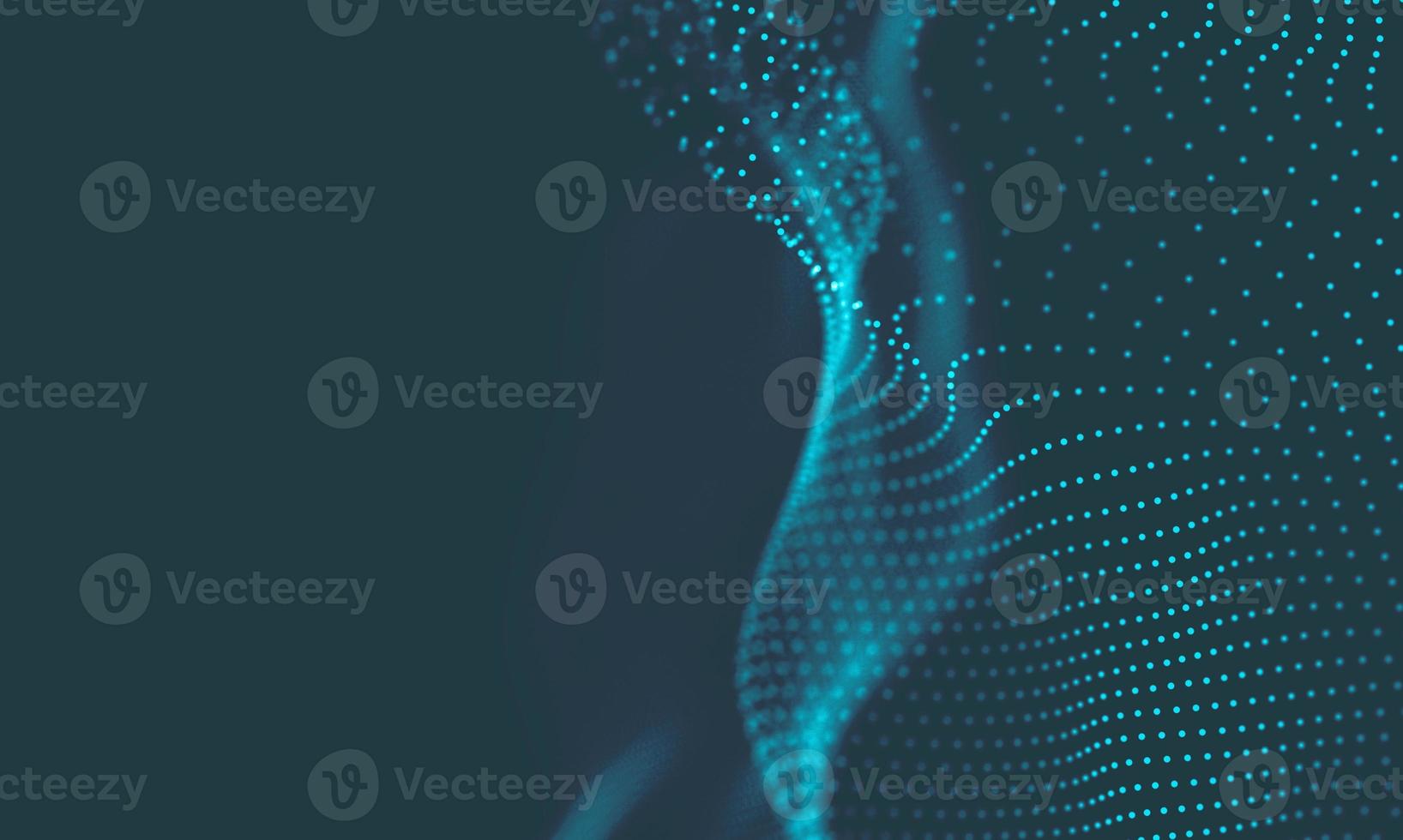 Abstract Music background. Big Data Particle Flow Visualisation. Science infographic futuristic illustration. Sound wave. Sound visualization photo