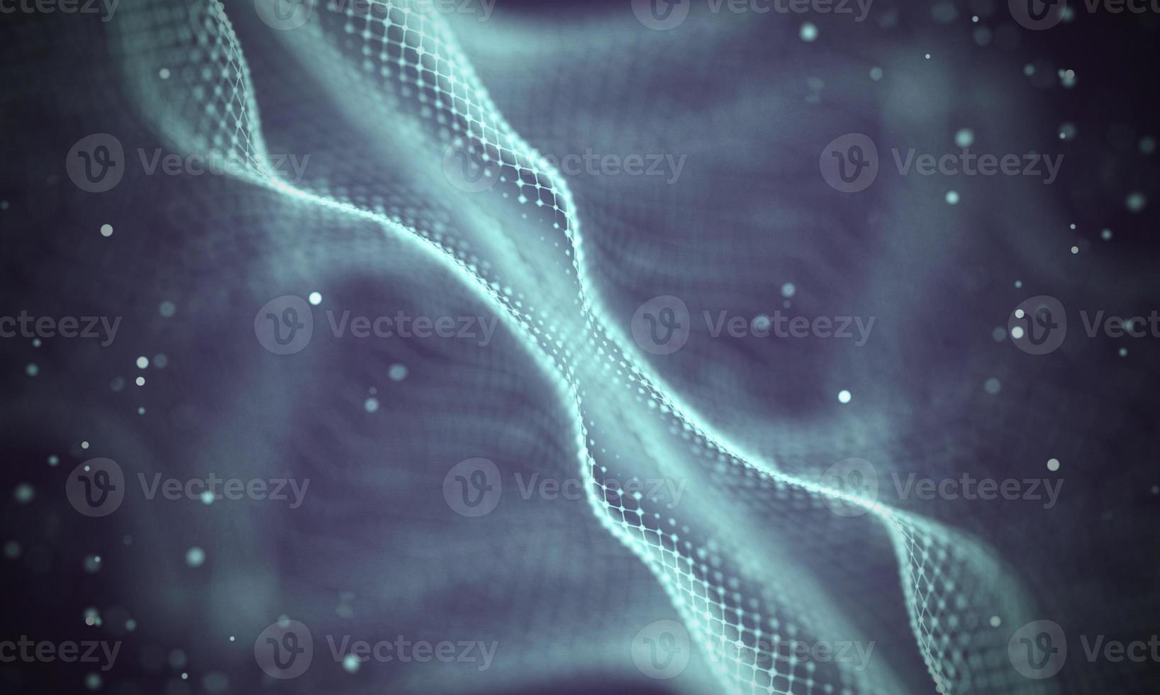Data technology abstract futuristic illustration . Low poly shape with connecting dots and lines on dark background. 3D rendering . Big data visualization . photo