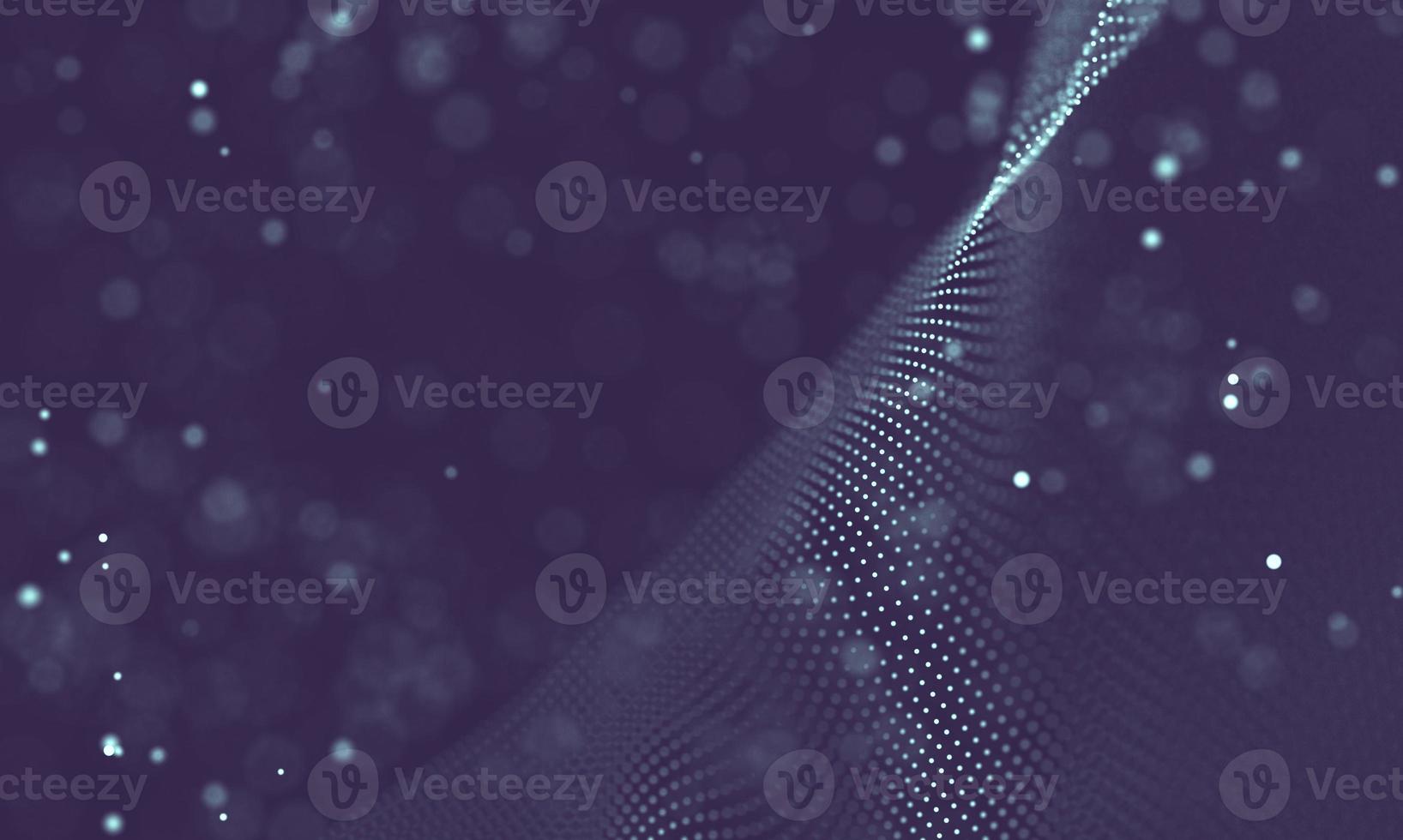 Data technology abstract futuristic illustration . Low poly shape with connecting dots and lines on dark background. 3D rendering . Big data visualization . photo