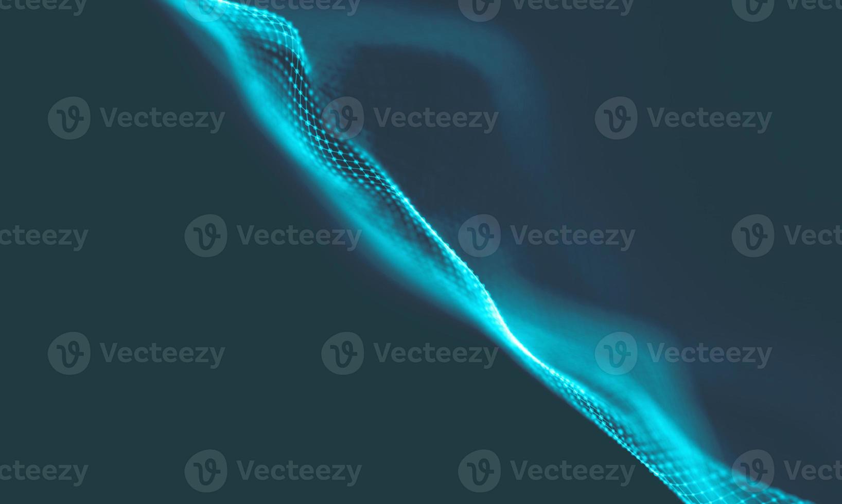 Abstract Music background. Big Data Particle Flow Visualisation. Science infographic futuristic illustration. Sound wave. Sound visualization photo