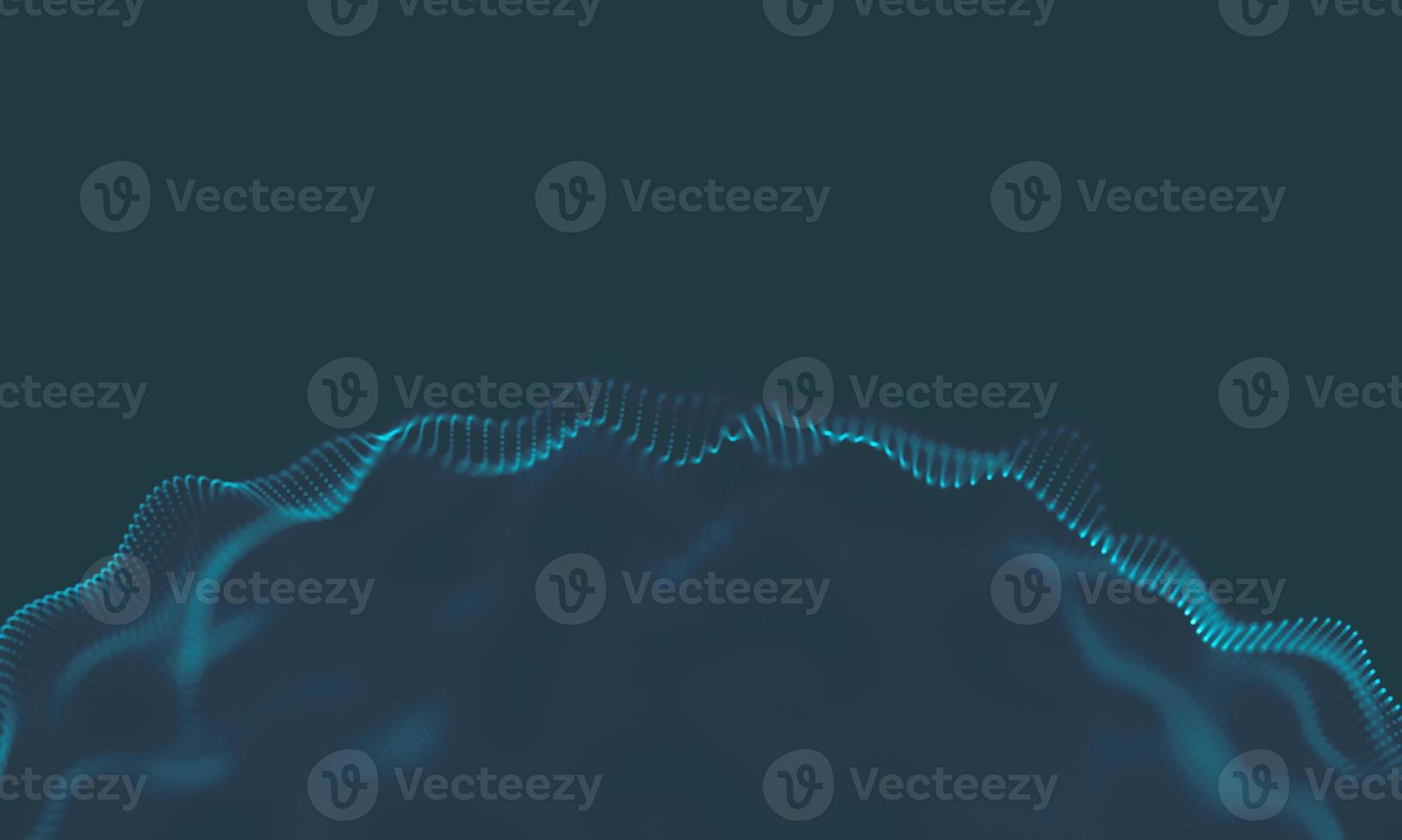 Abstract Music background. Big Data Particle Flow Visualisation. Science infographic futuristic illustration. Sound wave. Sound visualization photo
