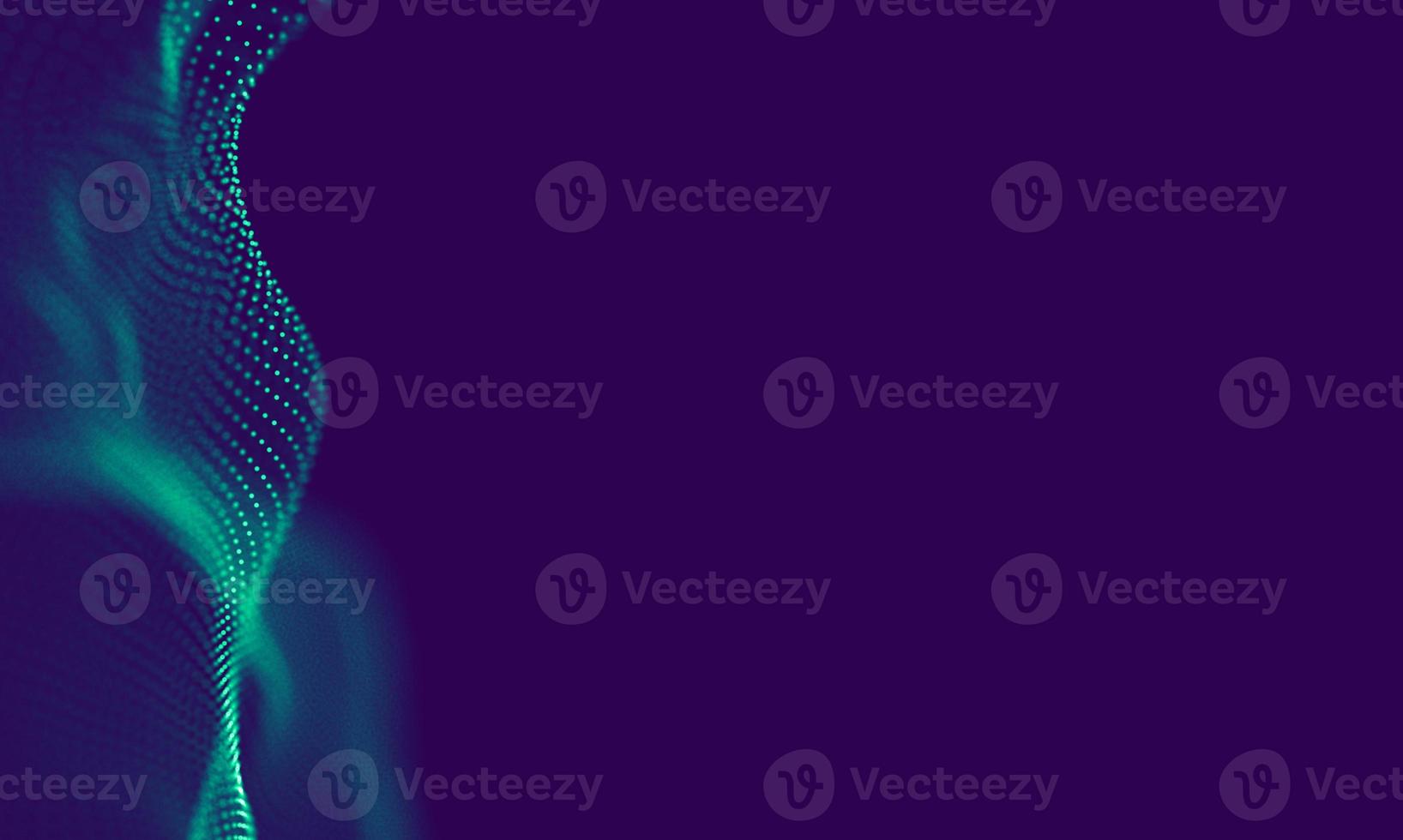 Abstract Blue Geometrical Particles on Purple Background . Connection structure. Science blue background. Futuristic Technology HUD Element . onnecting dots and lines . Big data and Business photo