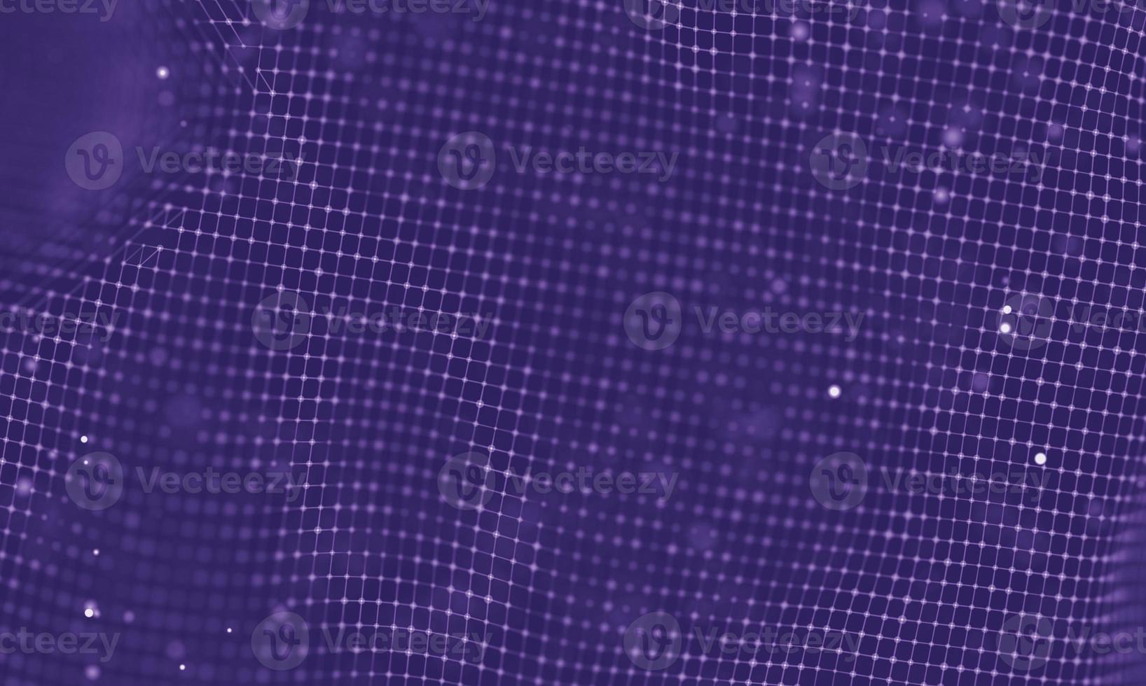 Data technology abstract futuristic illustration . Low poly shape with connecting dots and lines on dark background. 3D rendering . Big data visualization . photo