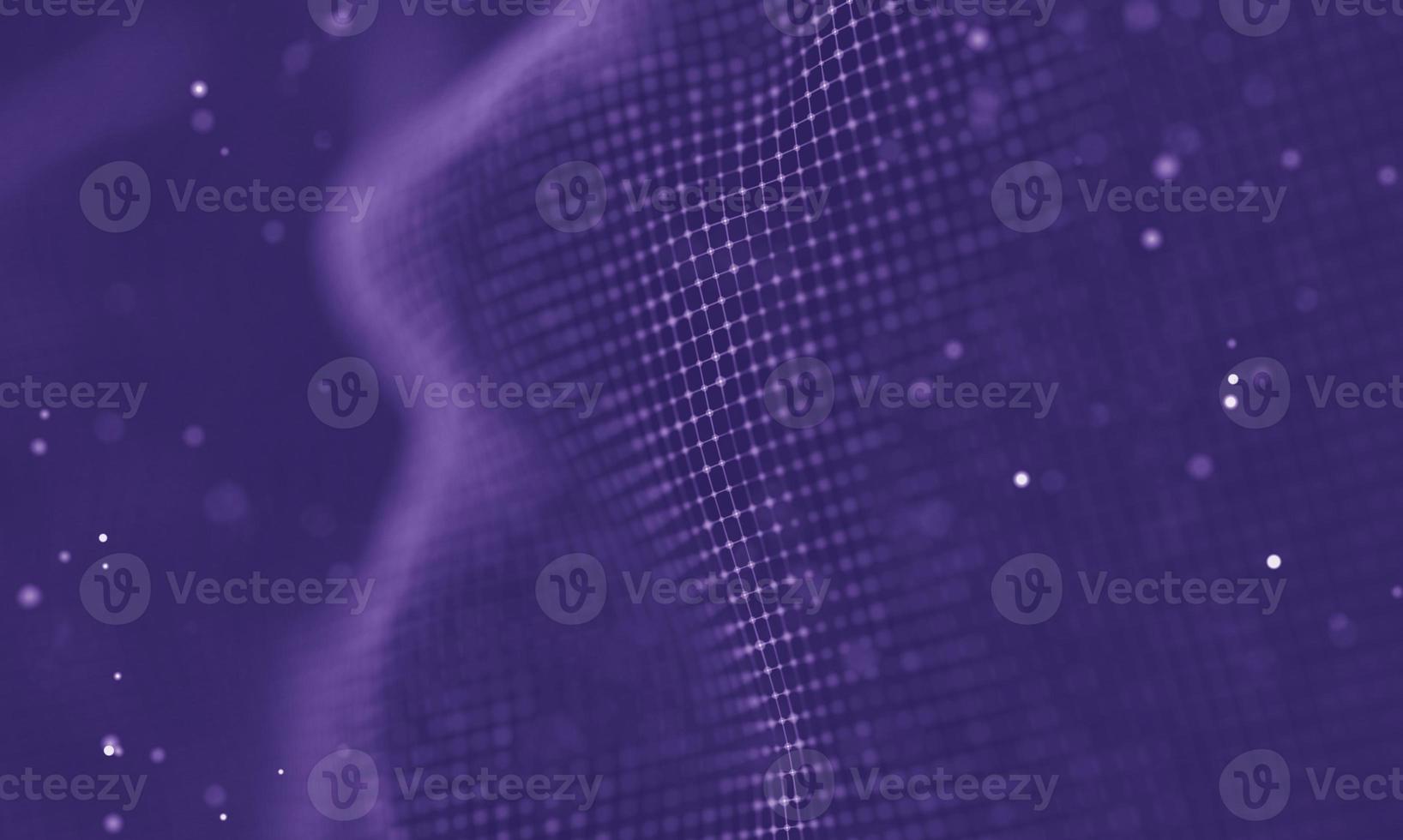 Data technology abstract futuristic illustration . Low poly shape with connecting dots and lines on dark background. 3D rendering . Big data visualization . photo