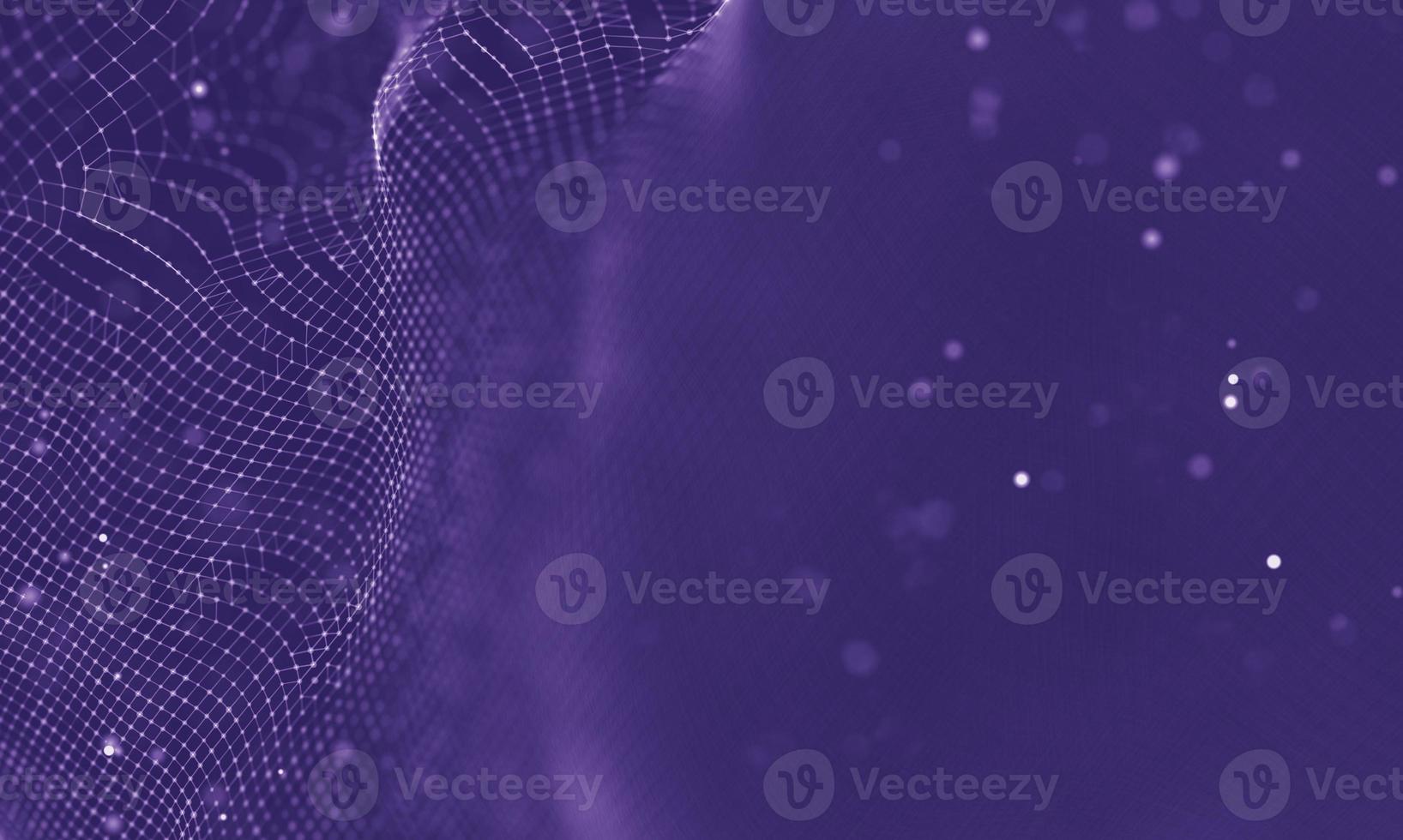 Data technology abstract futuristic illustration . Low poly shape with connecting dots and lines on dark background. 3D rendering . Big data visualization . photo