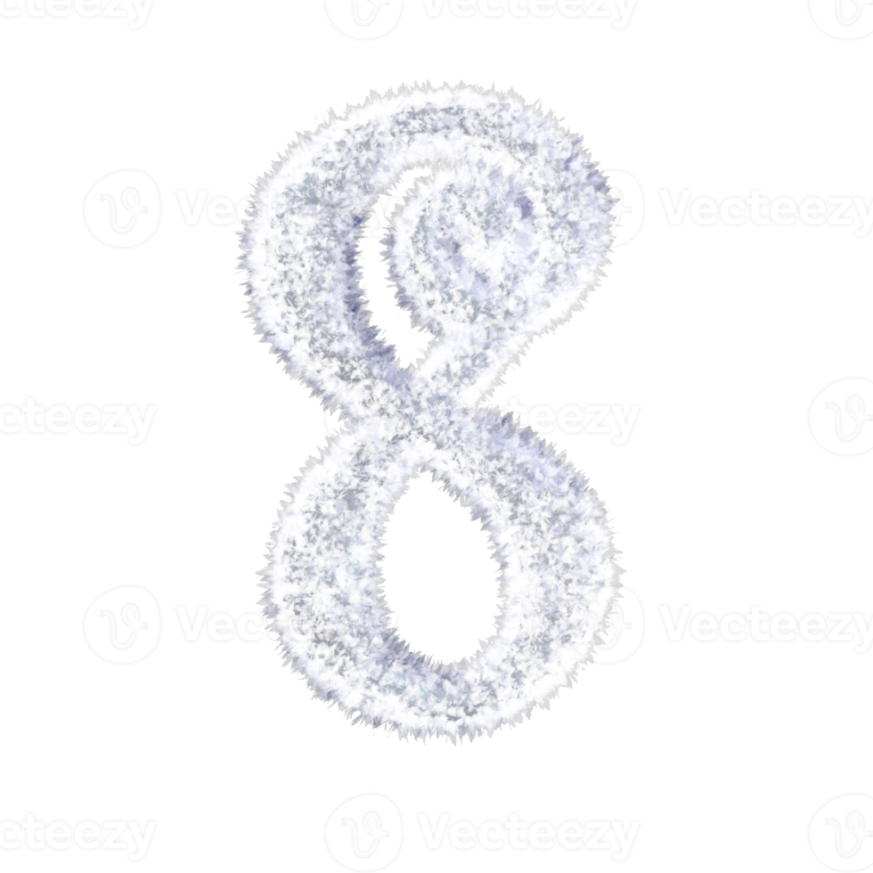 Ice Frost Cold Winter Text Typeface 8 png