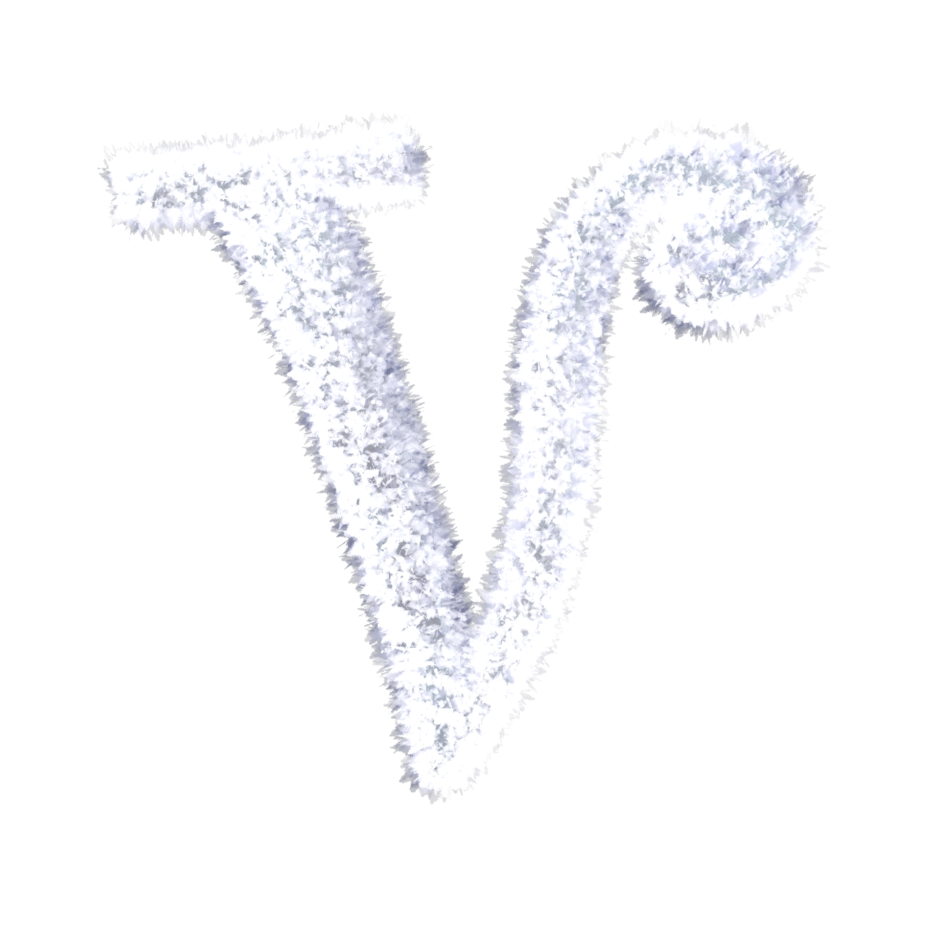 Ice Frost Cold Winter Text Typeface V 13641827 PNG