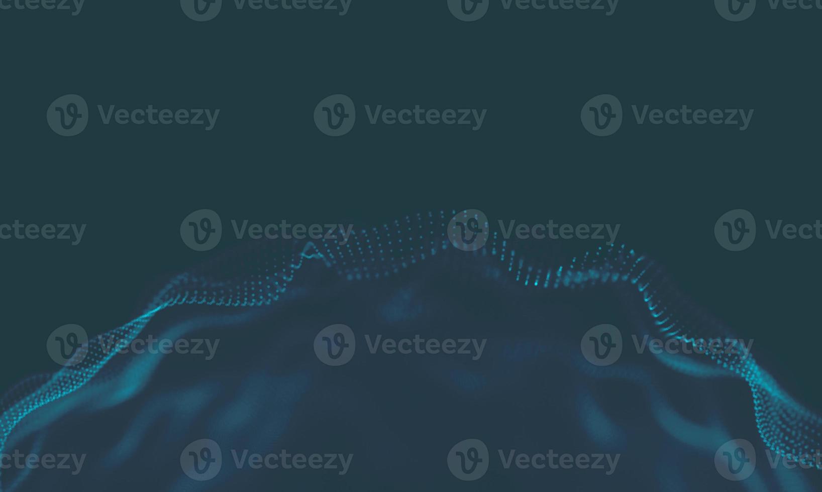 Abstract Music background. Big Data Particle Flow Visualisation. Science infographic futuristic illustration. Sound wave. Sound visualization photo