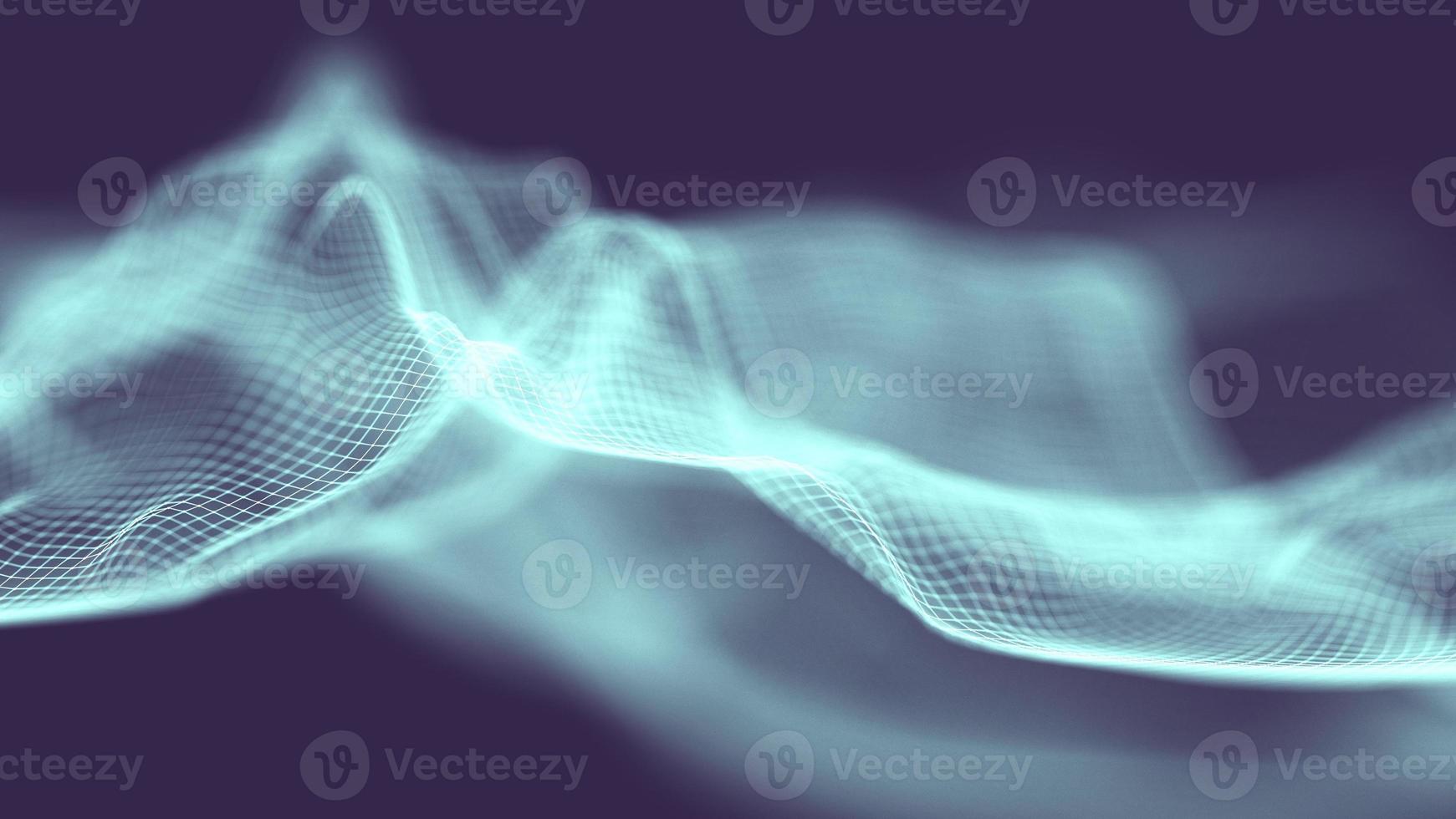 Data technology abstract futuristic illustration . Low poly shape with connecting dots and lines on dark background. 3D rendering . Big data visualization . photo