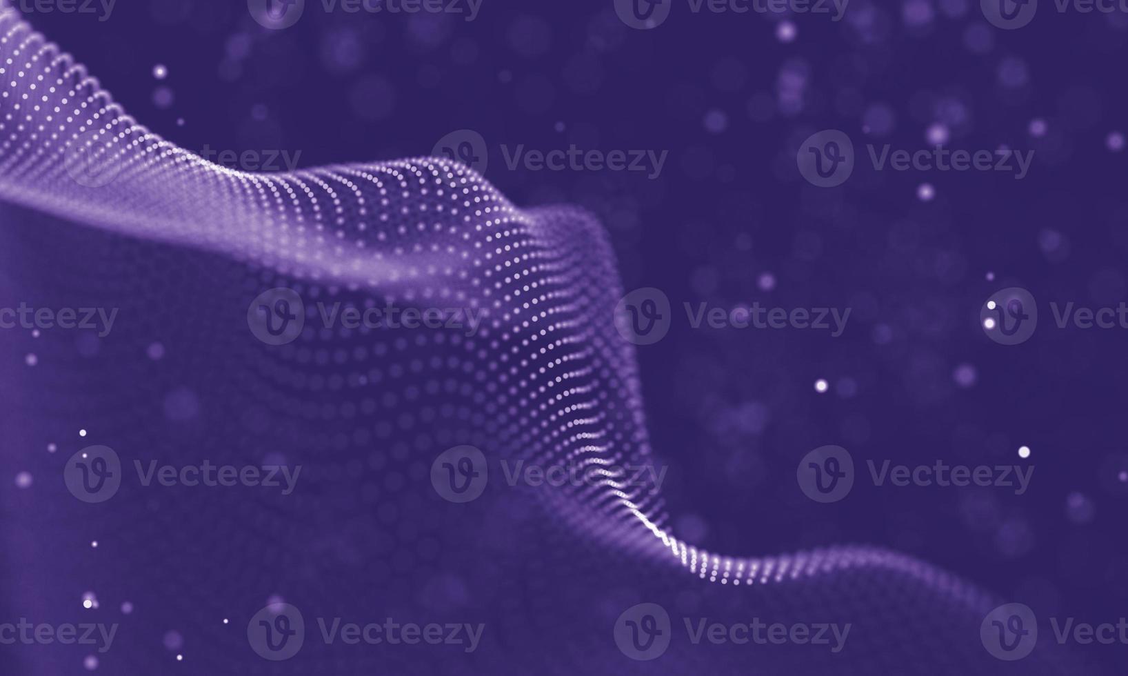 Data technology abstract futuristic illustration . Low poly shape with connecting dots and lines on dark background. 3D rendering . Big data visualization . photo
