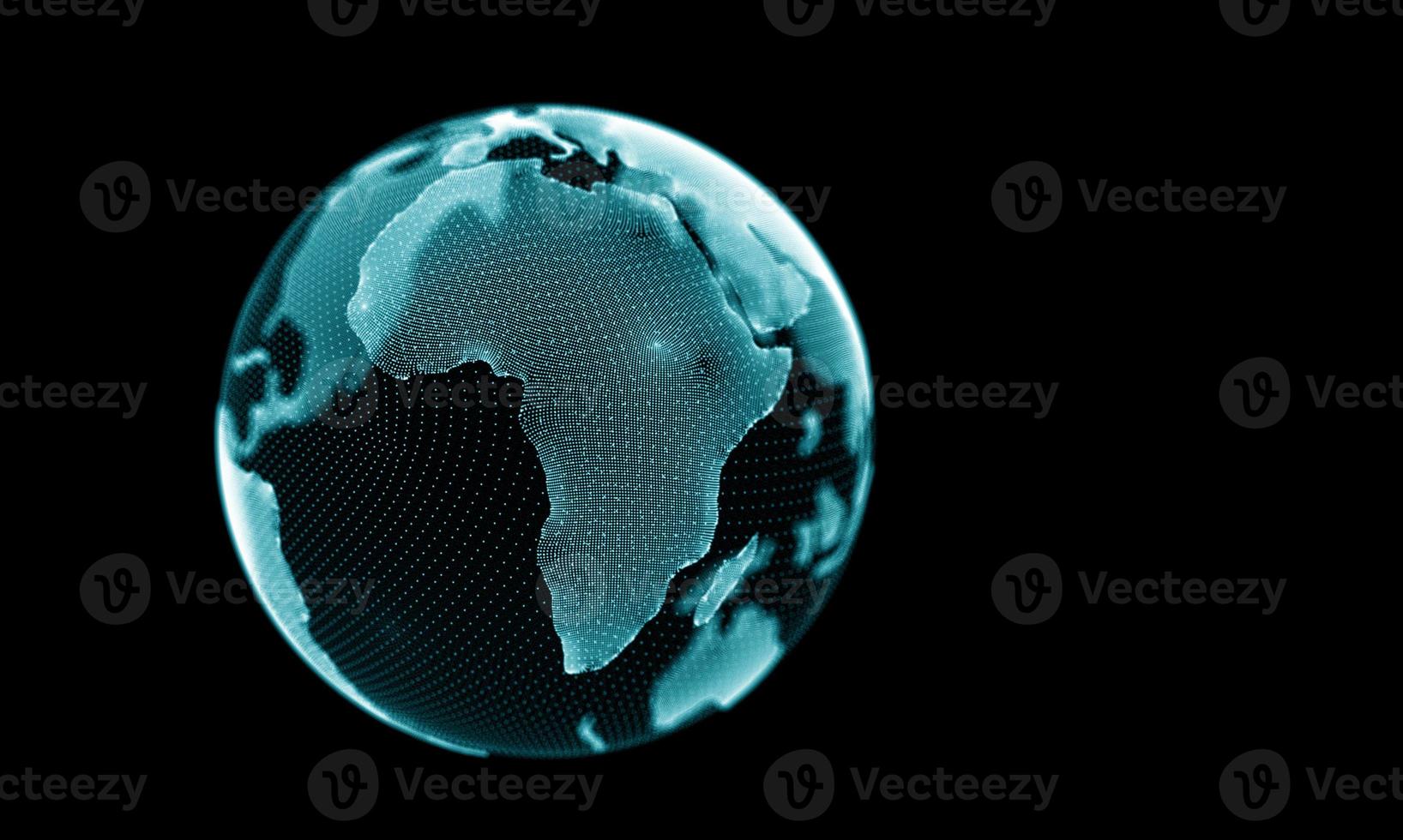 Digital globe 3d. Global world internet technology. photo