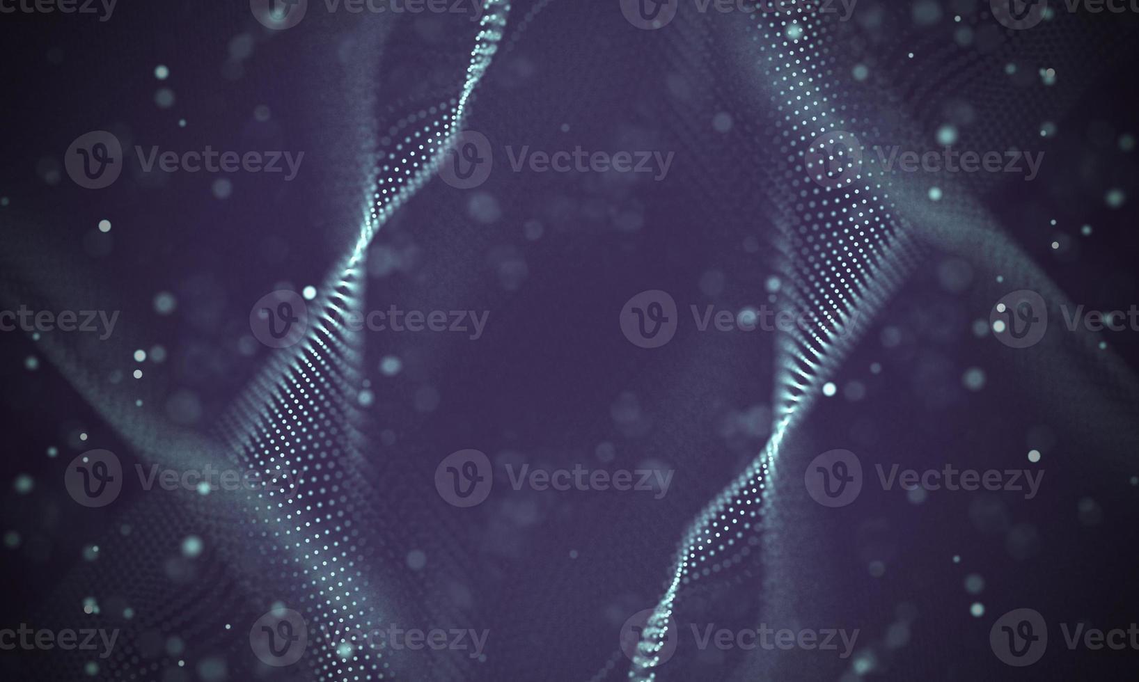 Data technology abstract futuristic illustration . Low poly shape with connecting dots and lines on dark background. 3D rendering . Big data visualization . photo