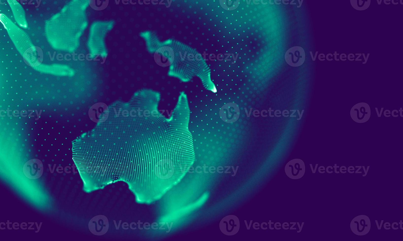 Abstract Blue Geometrical Particles on Purple Background . Connection structure. Science blue background. Futuristic Technology HUD Element . onnecting dots and lines . Big data and Business photo