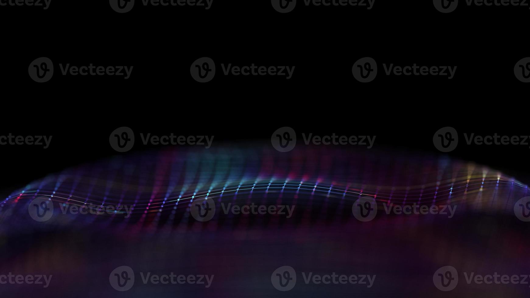 Data technology abstract futuristic illustration . Low poly shape with connecting dots and lines on dark background. 3D rendering . Big data visualization . photo