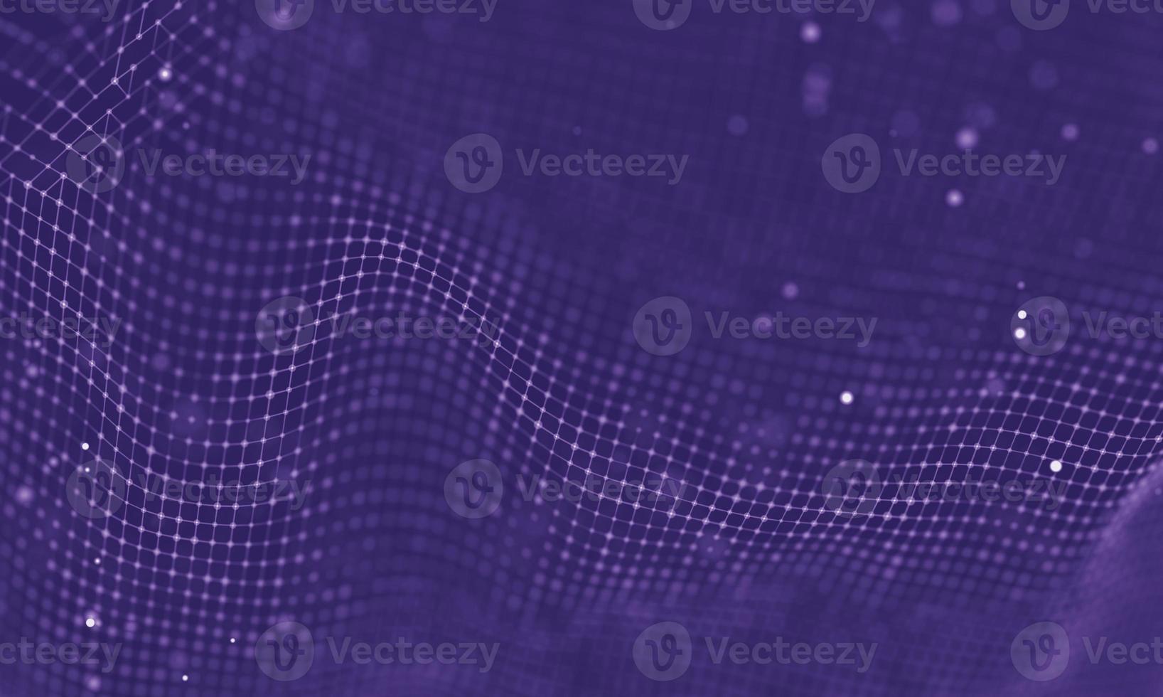 Data technology abstract futuristic illustration . Low poly shape with connecting dots and lines on dark background. 3D rendering . Big data visualization . photo