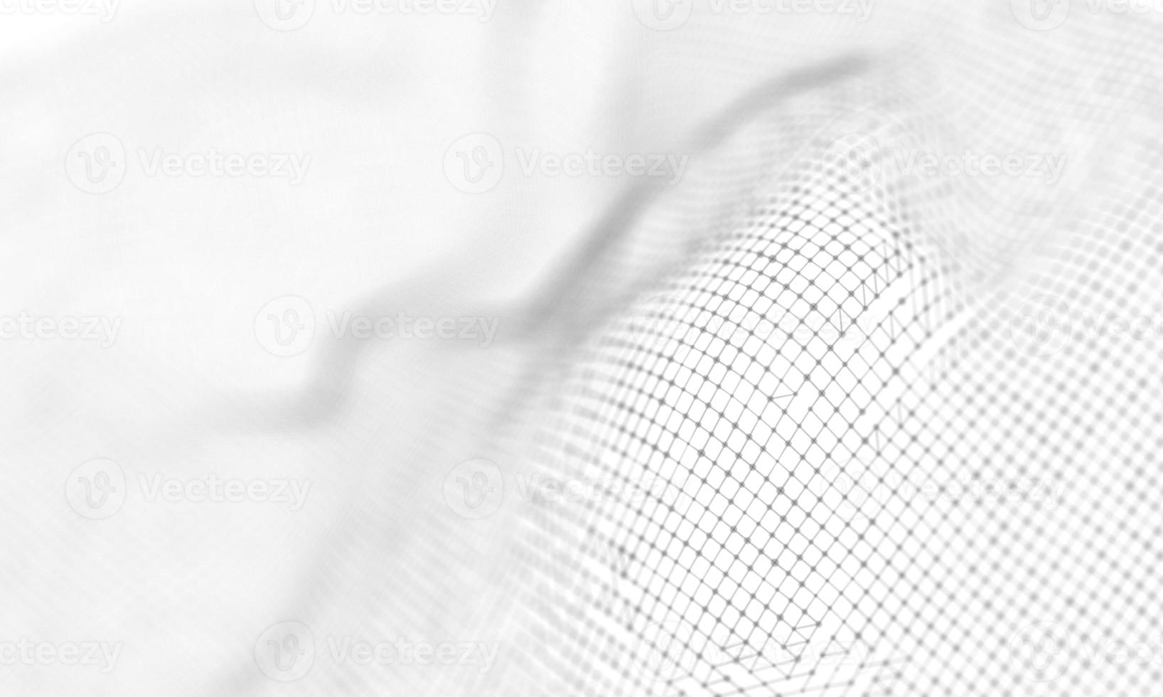 Abstract White Geometrical Background . Connection structure. Science background. Futuristic Technology HUD Element . onnecting dots and lines . Big data visualization and Business . photo