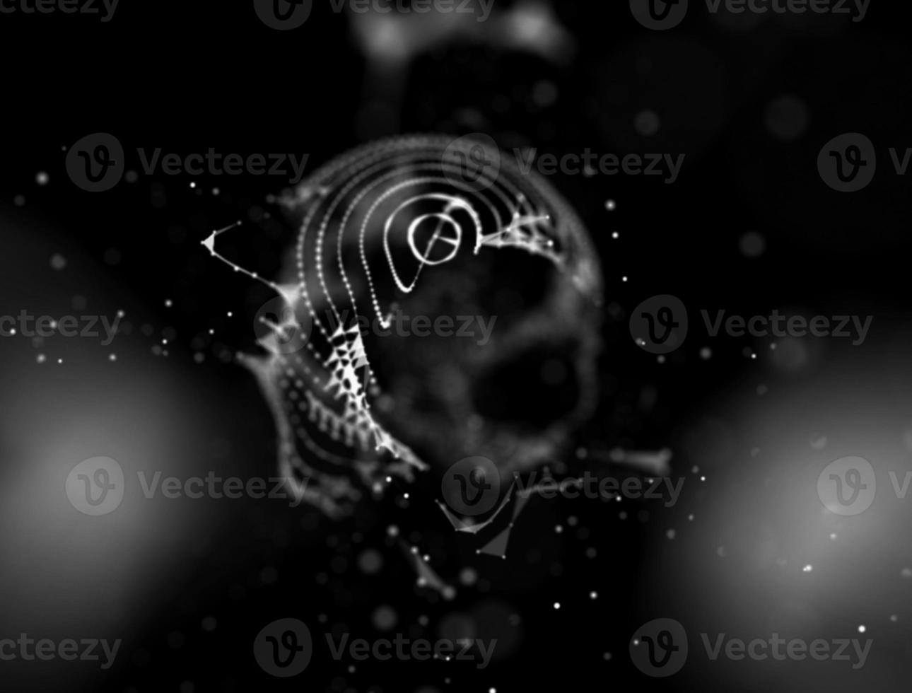 Abstract technology background. Background 3d grid.Cyber technology Ai tech wire network futuristic wireframe. Artificial intelligence . Cyber security background illustration photo