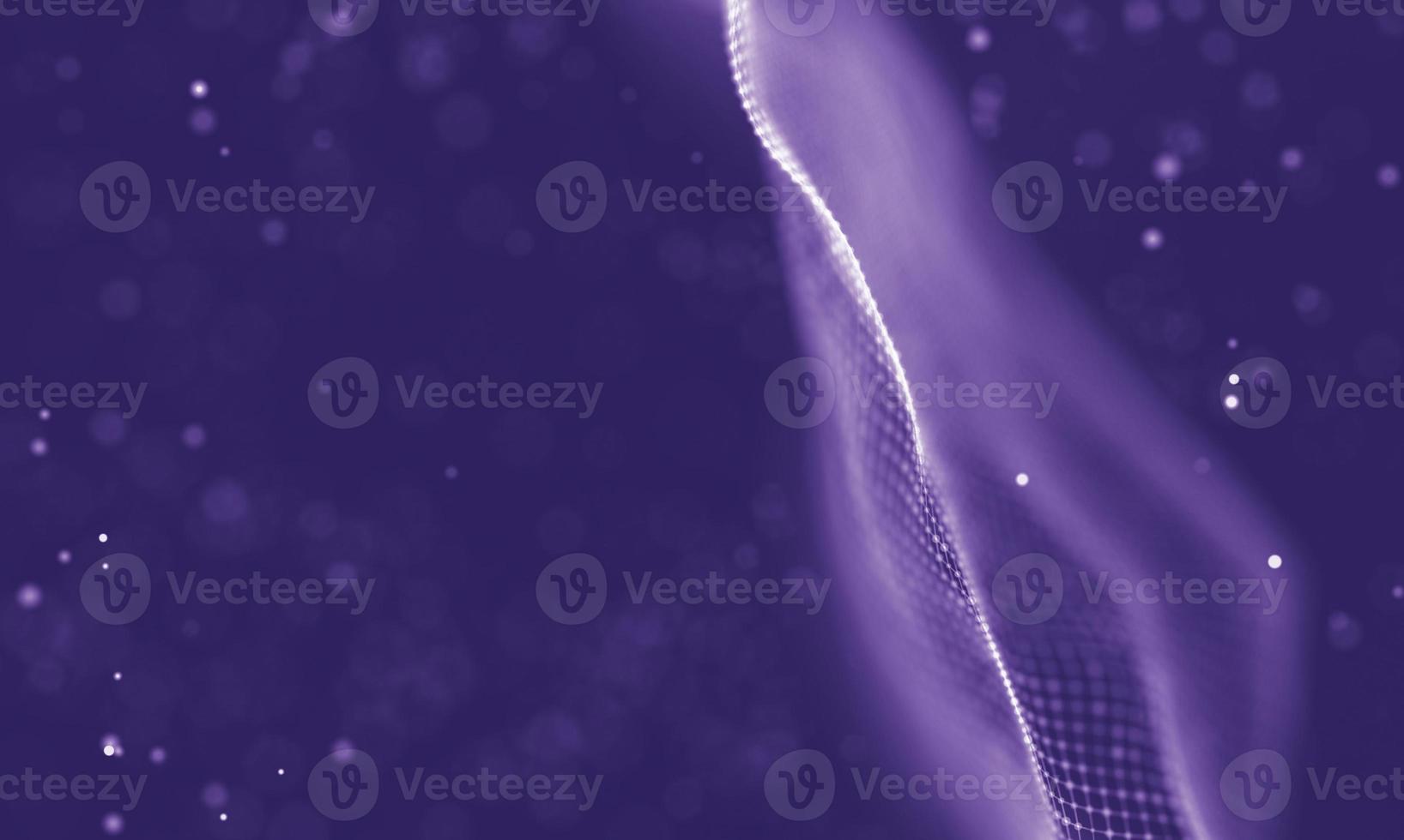 Data technology abstract futuristic illustration . Low poly shape with connecting dots and lines on dark background. 3D rendering . Big data visualization . photo