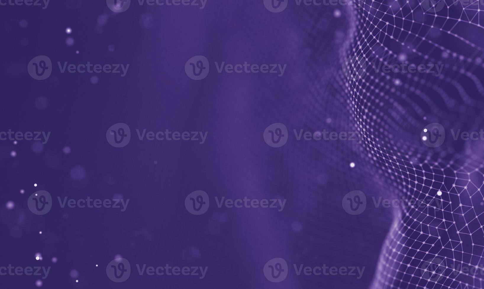 Data technology abstract futuristic illustration . Low poly shape with connecting dots and lines on dark background. 3D rendering . Big data visualization . photo
