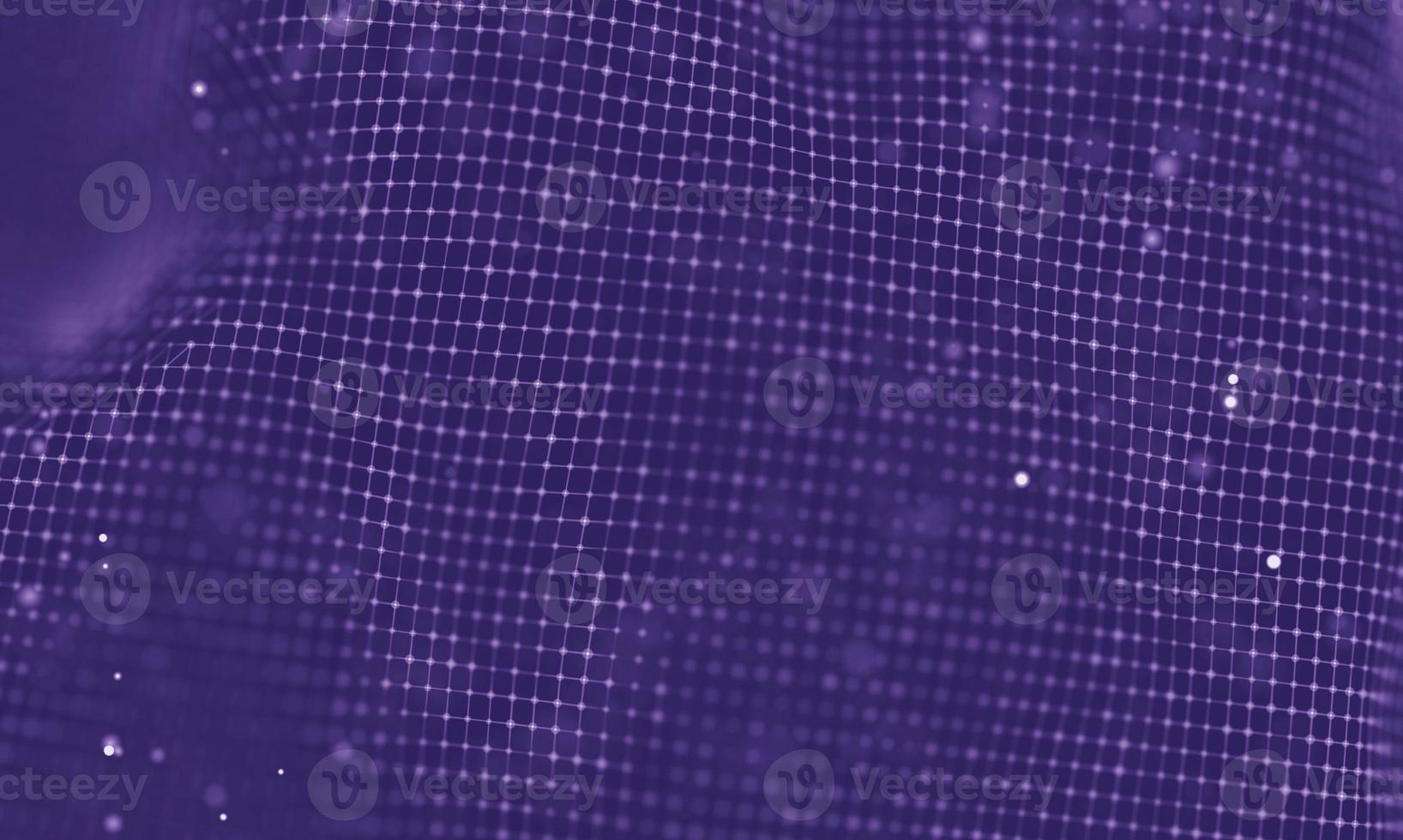 Data technology abstract futuristic illustration . Low poly shape with connecting dots and lines on dark background. 3D rendering . Big data visualization . photo