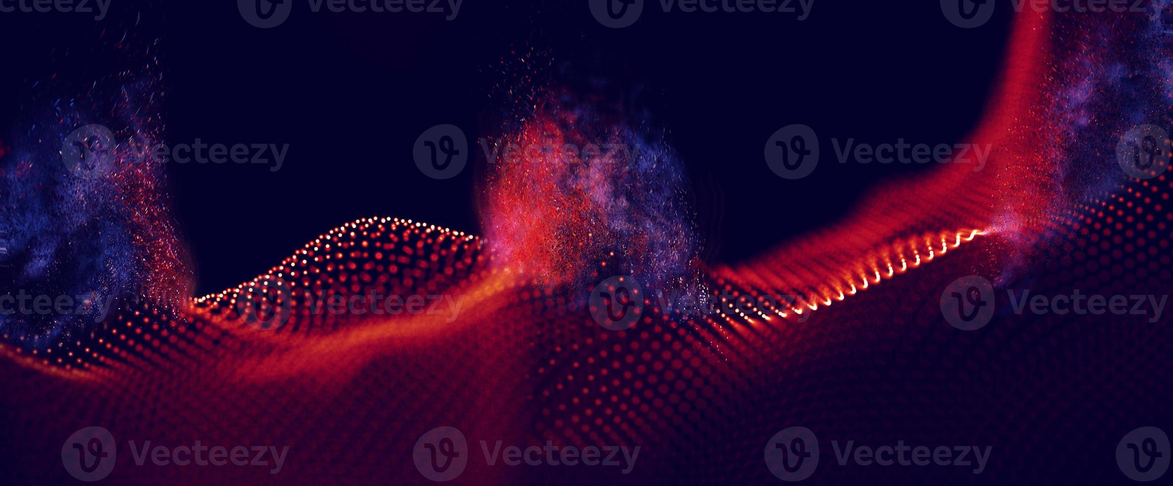 Abstract Red Geometrical Background . Connection structure. Science background. Futuristic Technology HUD Element . Connecting dots and lines . digital background with particles . photo