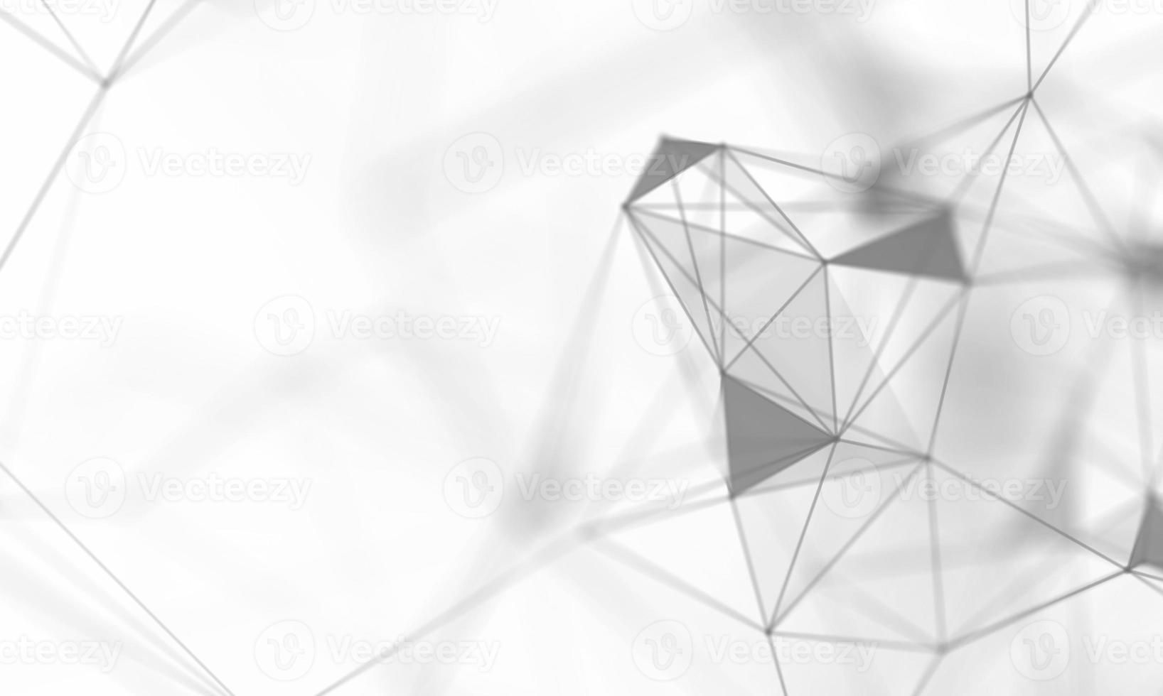 Abstract White Geometrical Background . Connection structure. Science background. Futuristic Technology HUD Element . onnecting dots and lines . Big data visualization and Business . photo