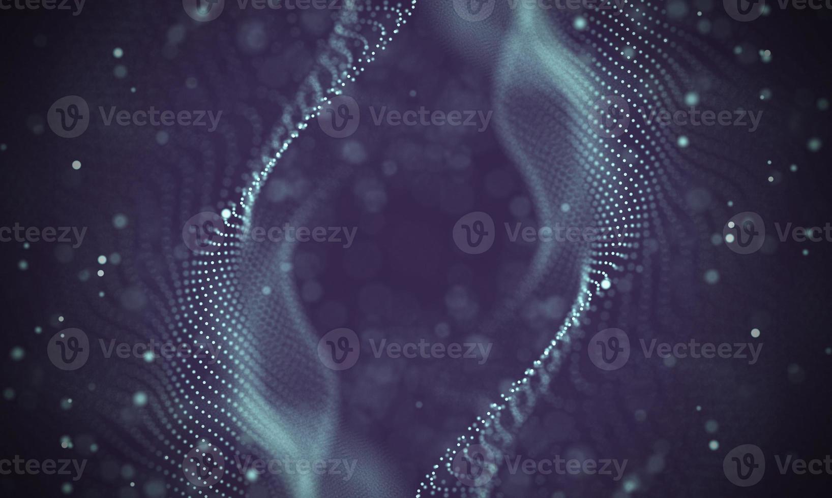 Data technology abstract futuristic illustration . Low poly shape with connecting dots and lines on dark background. 3D rendering . Big data visualization . photo