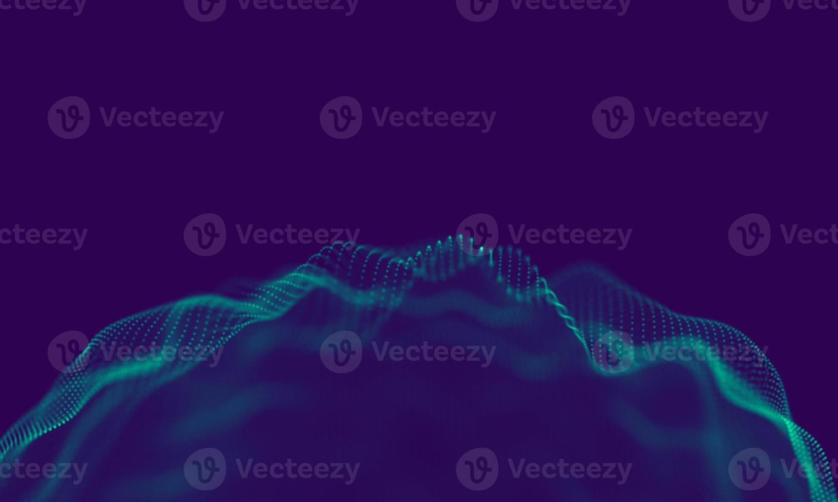 Abstract Blue Geometrical Particles on Purple Background . Connection structure. Science blue background. Futuristic Technology HUD Element . onnecting dots and lines . Big data and Business photo