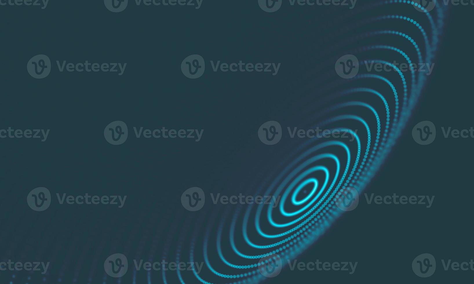 Abstract Music background. Big Data Particle Flow Visualisation. Science infographic futuristic illustration. Sound wave. Sound visualization photo