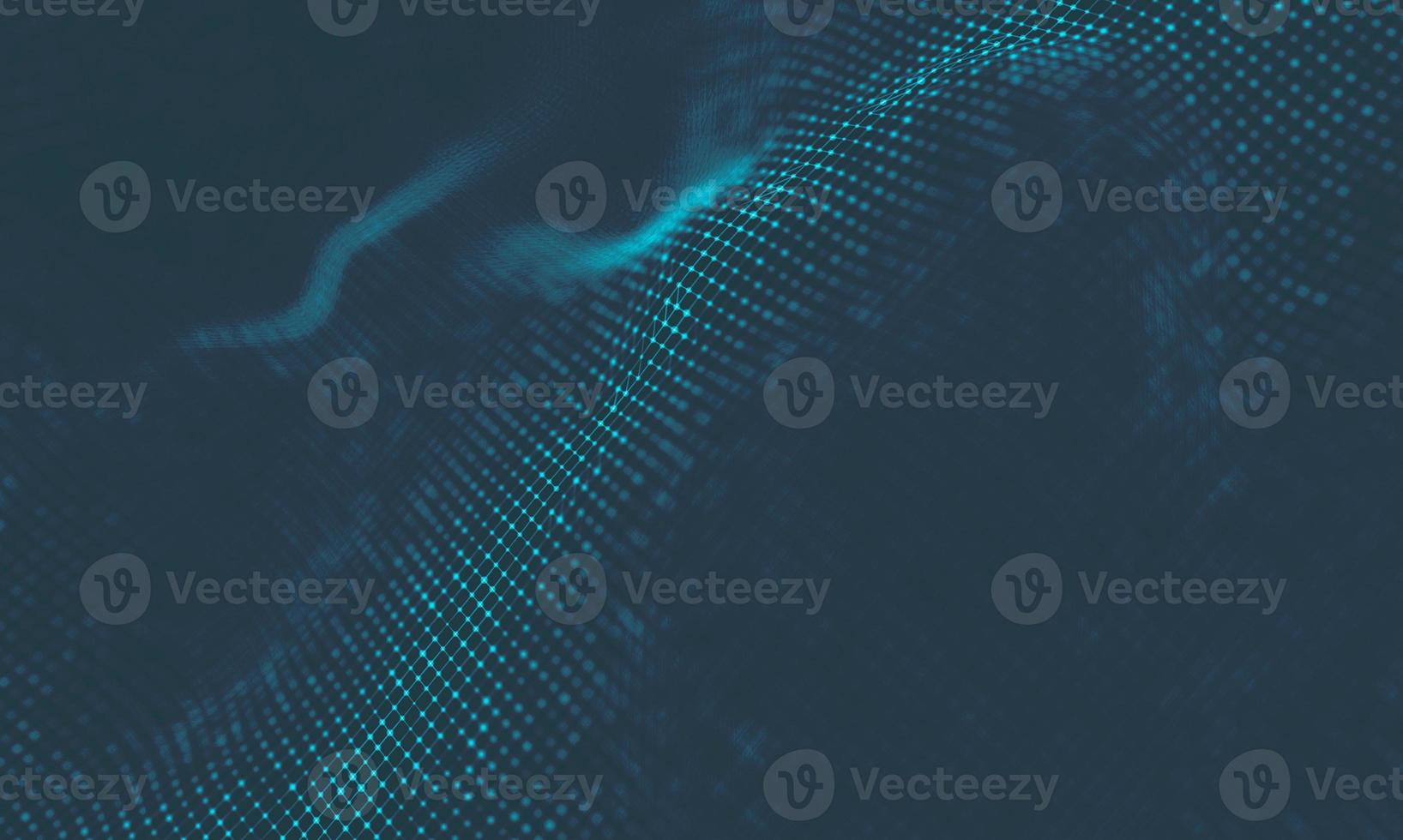Abstract Music background. Big Data Particle Flow Visualisation. Science infographic futuristic illustration. Sound wave. Sound visualization photo