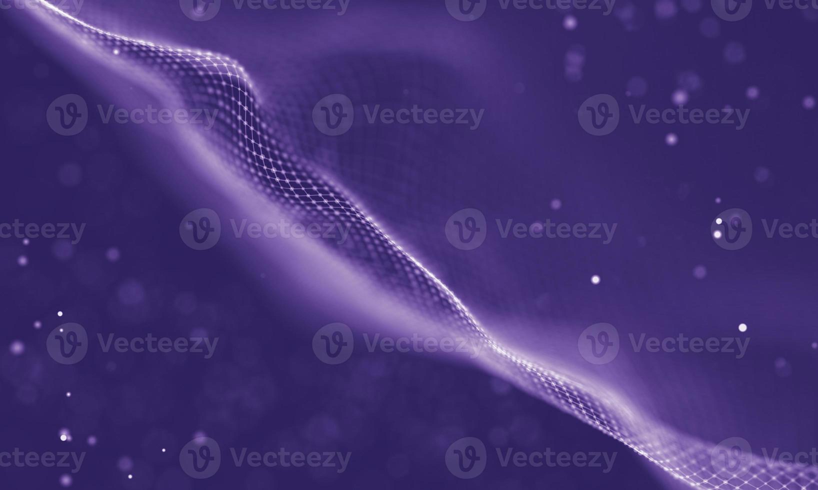 Data technology abstract futuristic illustration . Low poly shape with connecting dots and lines on dark background. 3D rendering . Big data visualization . photo