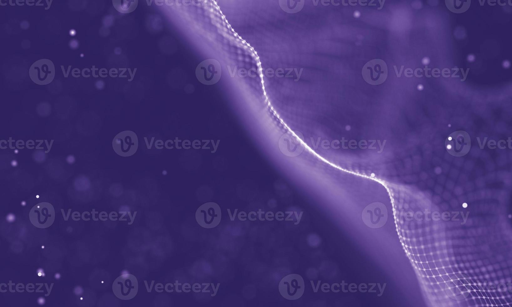 Data technology abstract futuristic illustration . Low poly shape with connecting dots and lines on dark background. 3D rendering . Big data visualization . photo