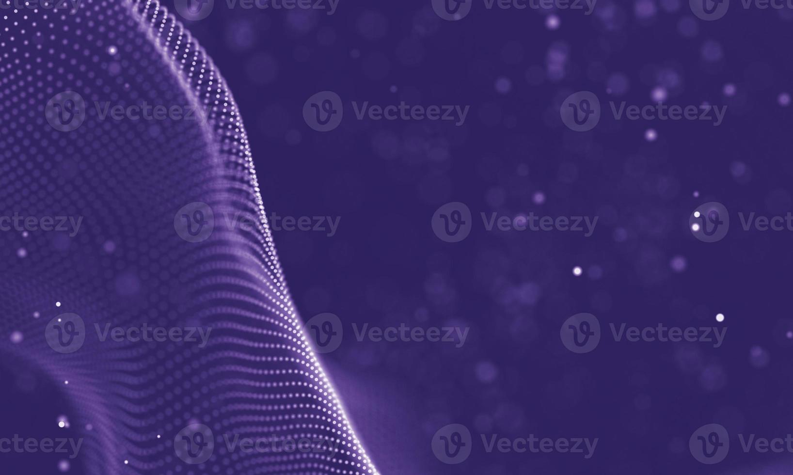 Data technology abstract futuristic illustration . Low poly shape with connecting dots and lines on dark background. 3D rendering . Big data visualization . photo