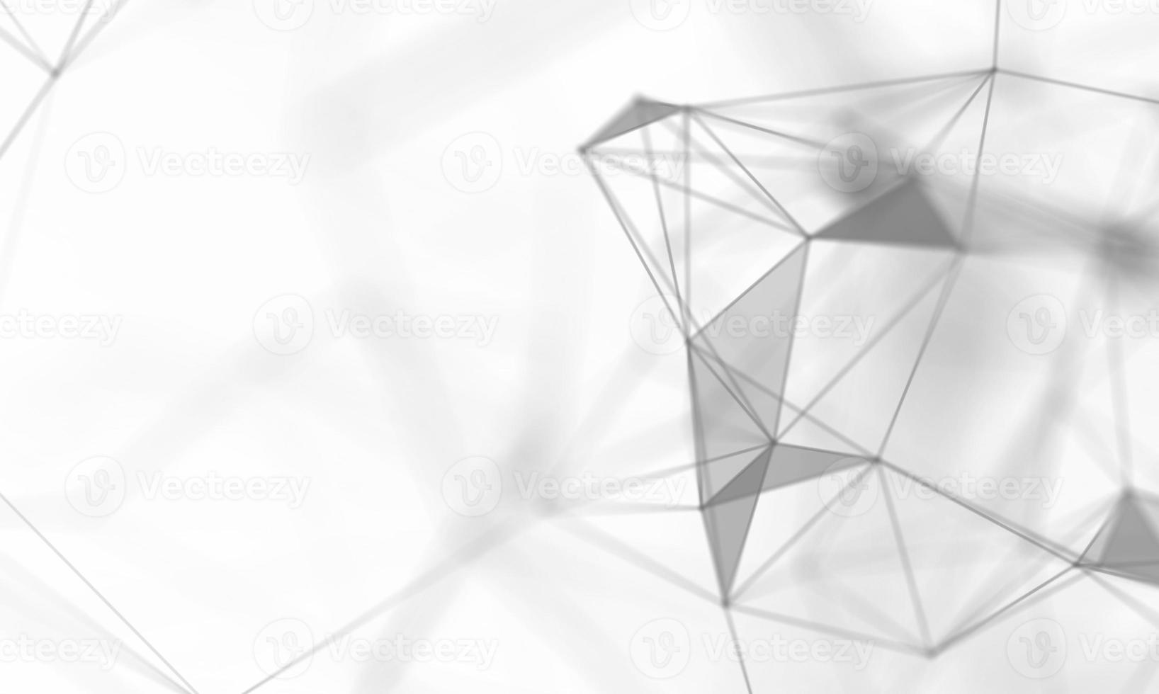 Abstract White Geometrical Background . Connection structure. Science background. Futuristic Technology HUD Element . onnecting dots and lines . Big data visualization and Business . photo