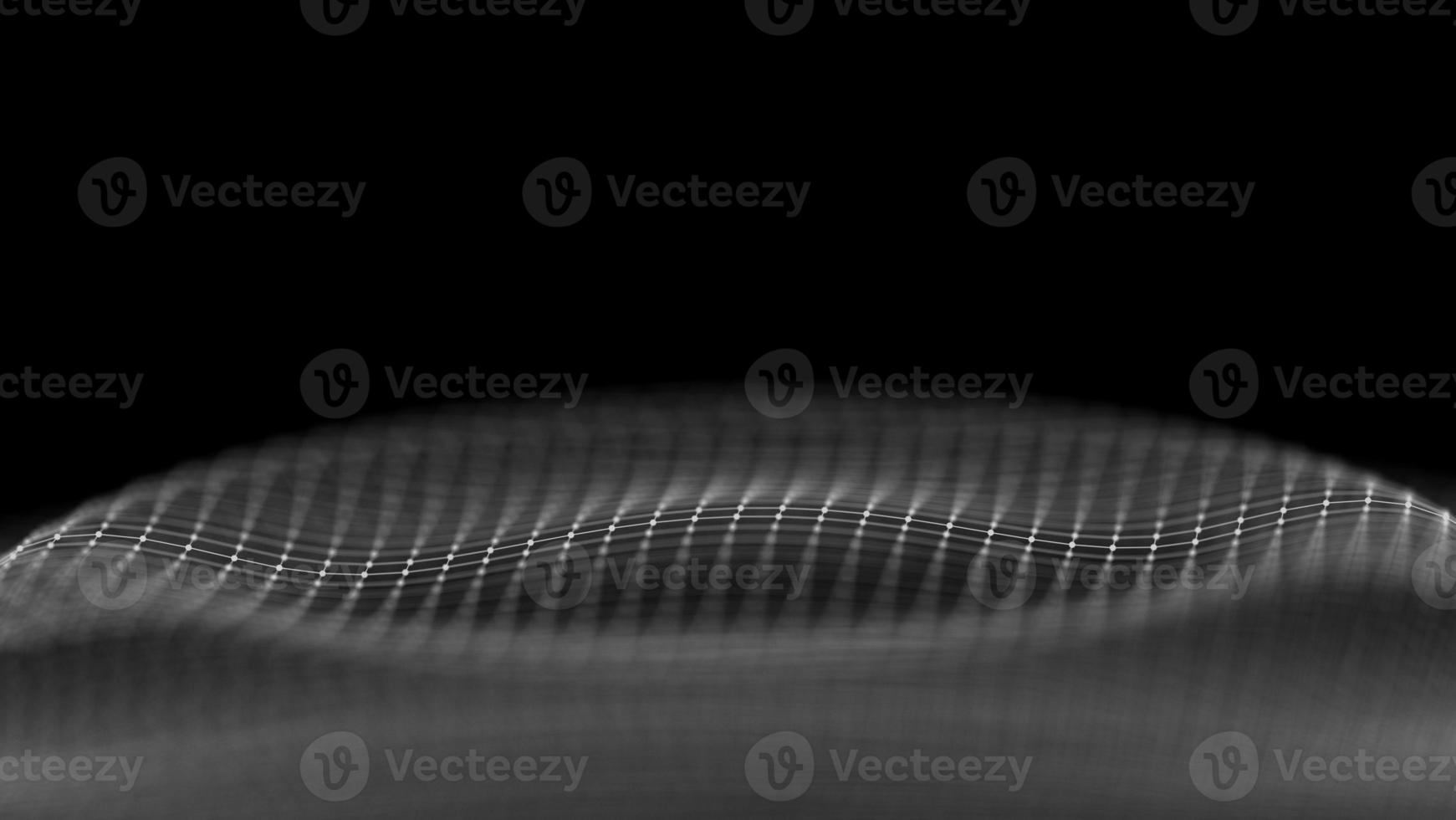 Data technology abstract futuristic illustration . Low poly shape with connecting dots and lines on dark background. 3D rendering . Big data visualization . photo