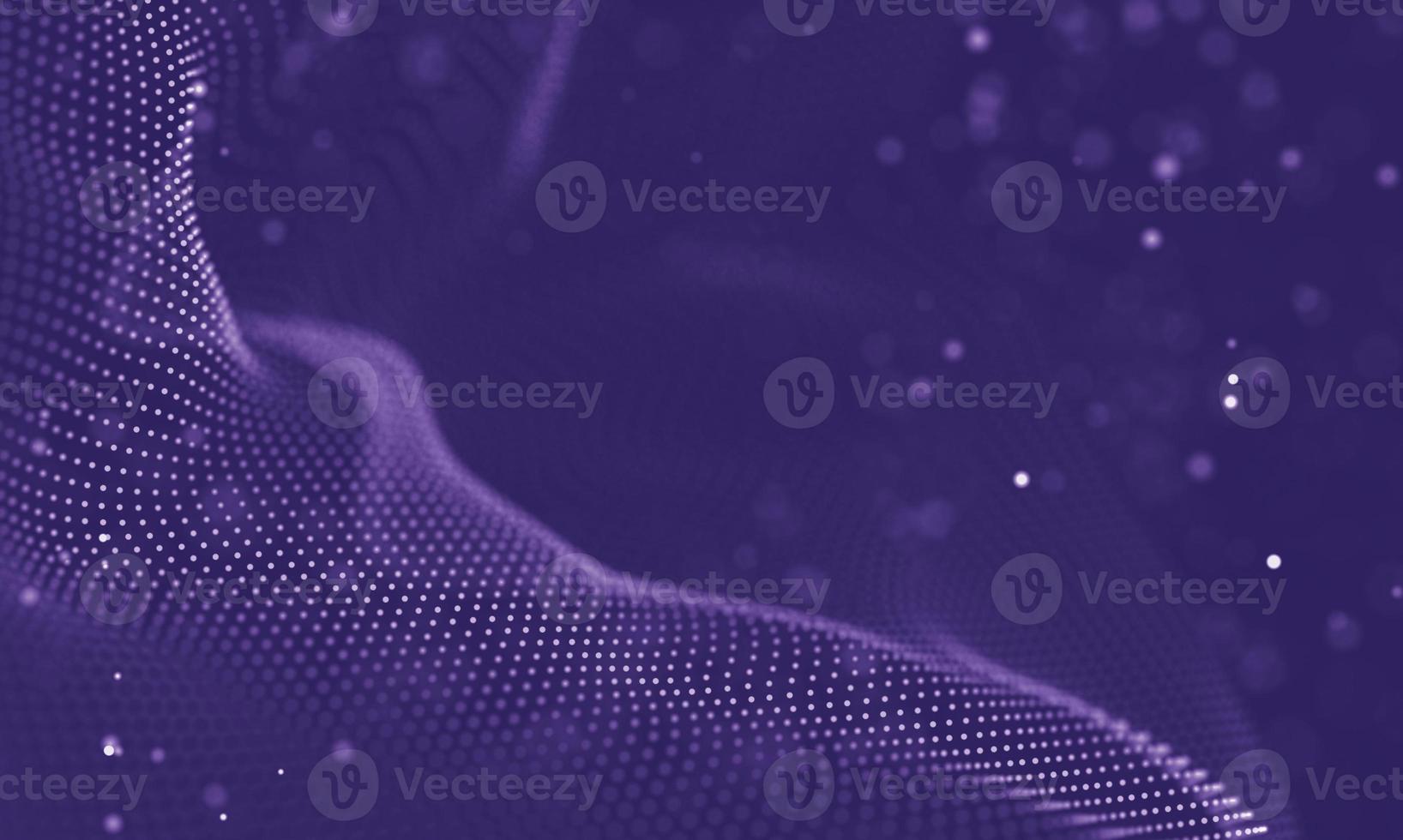 Data technology abstract futuristic illustration . Low poly shape with connecting dots and lines on dark background. 3D rendering . Big data visualization . photo