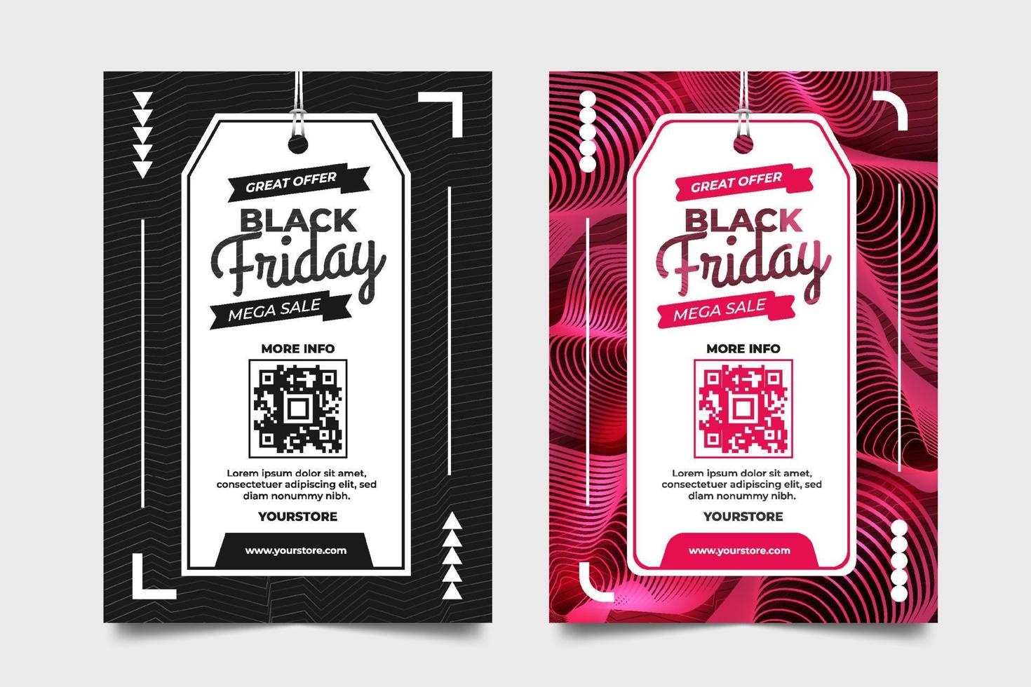 Black Friday Mega Sale Abstract Flyer Template vector