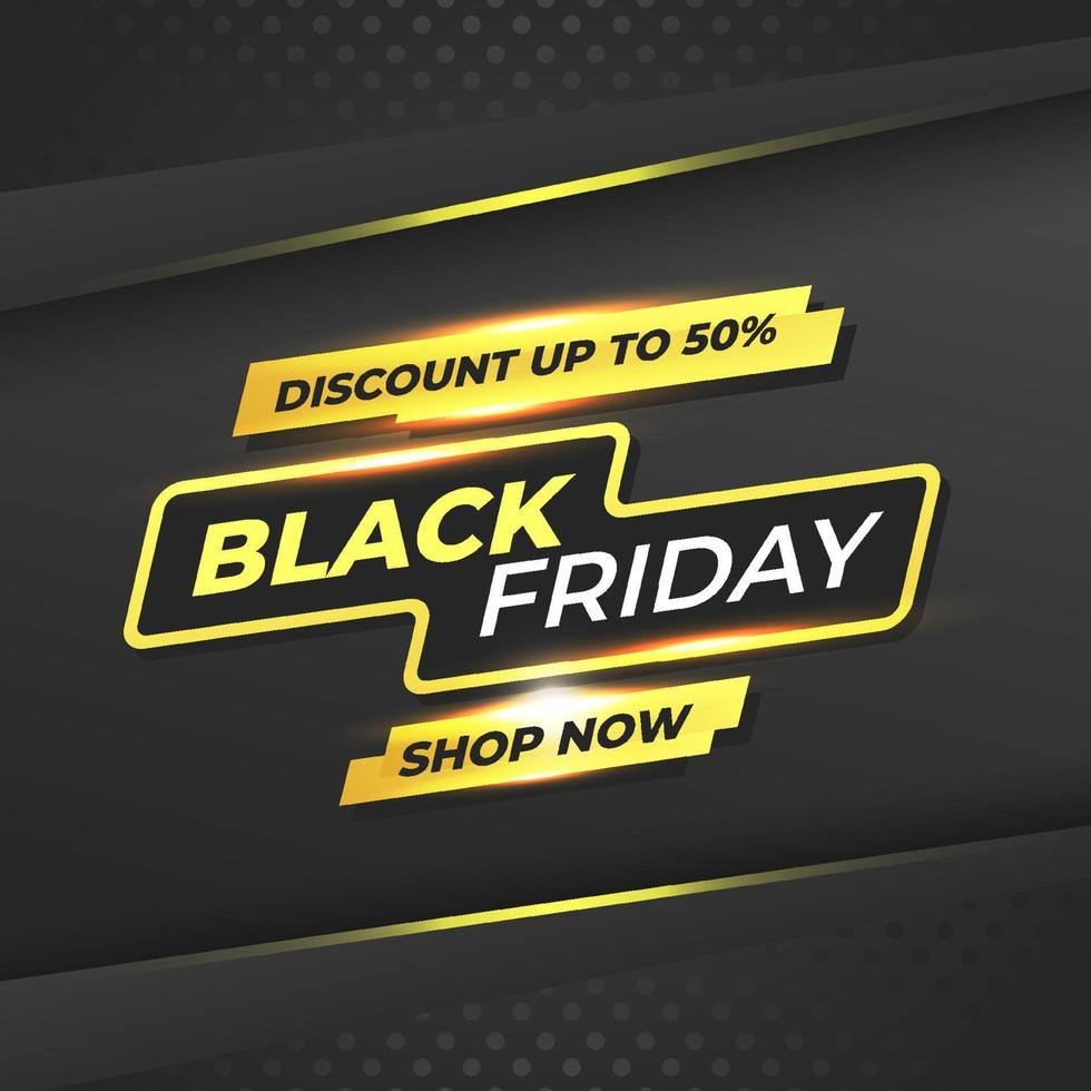 Black Friday Promotion Yellow Abstract Concept vector