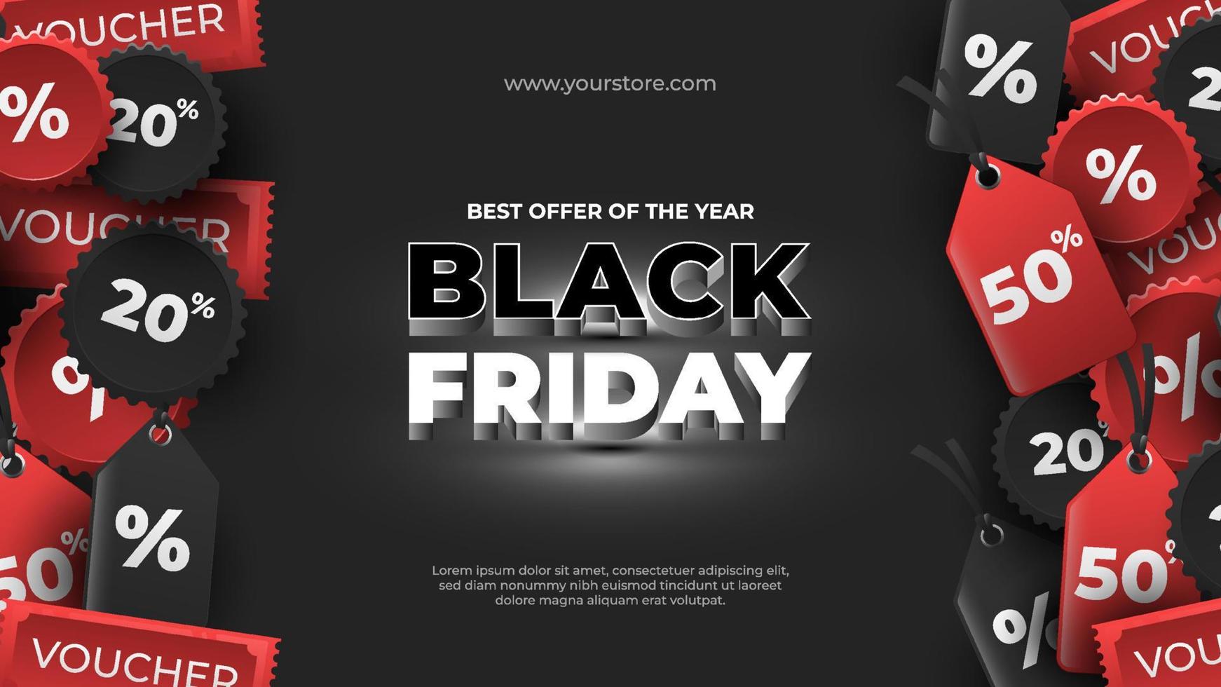 Black Friday Discount Price Tag Background vector