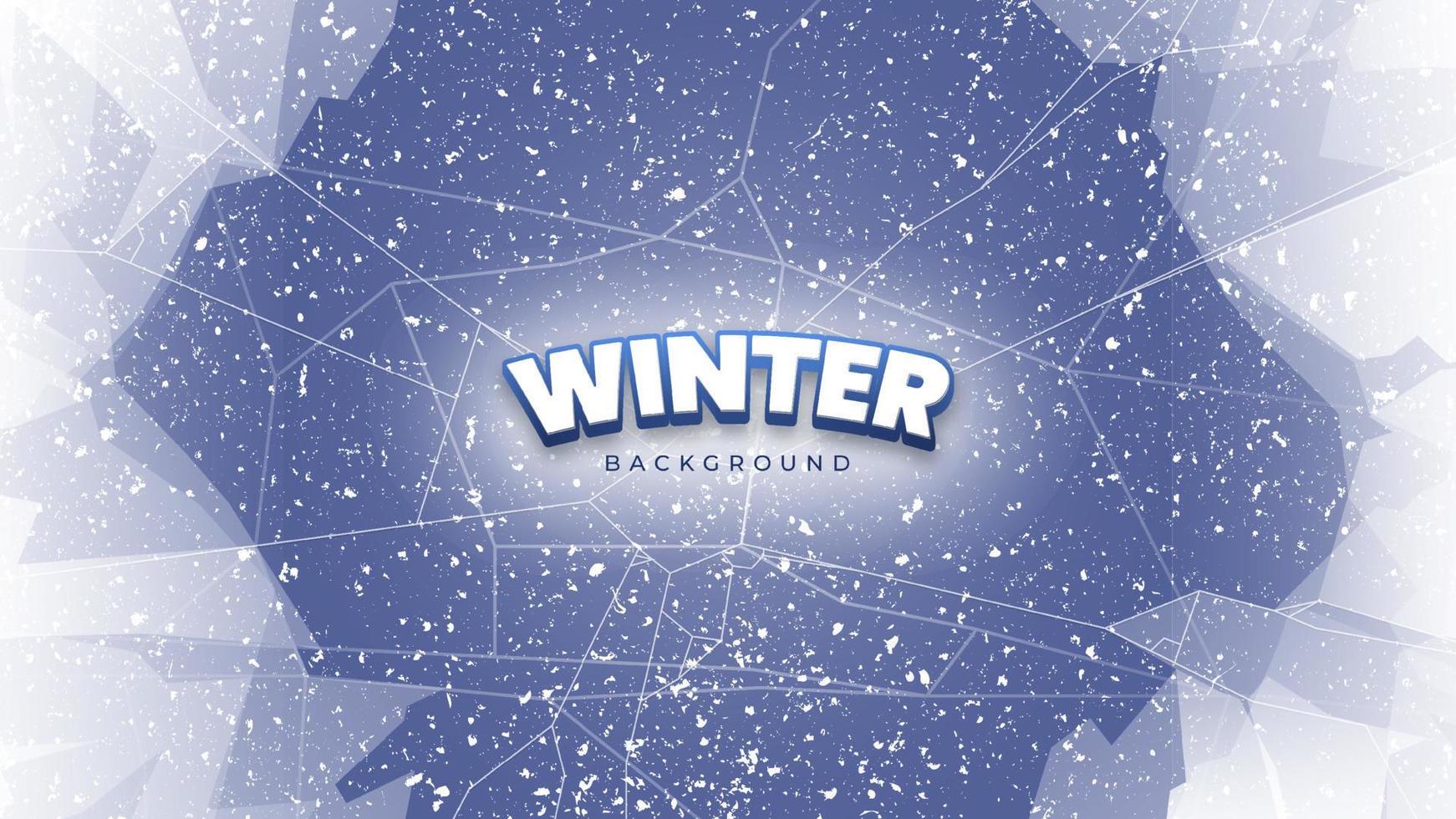 Winter Ice Cracks Background vector