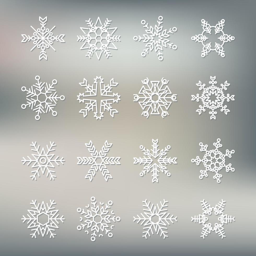 Snowfall in Winter Forest Background vector