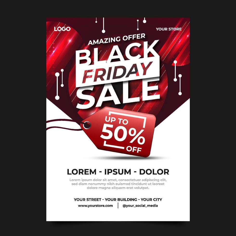 Black Friday Sale Abstract Poster Template vector