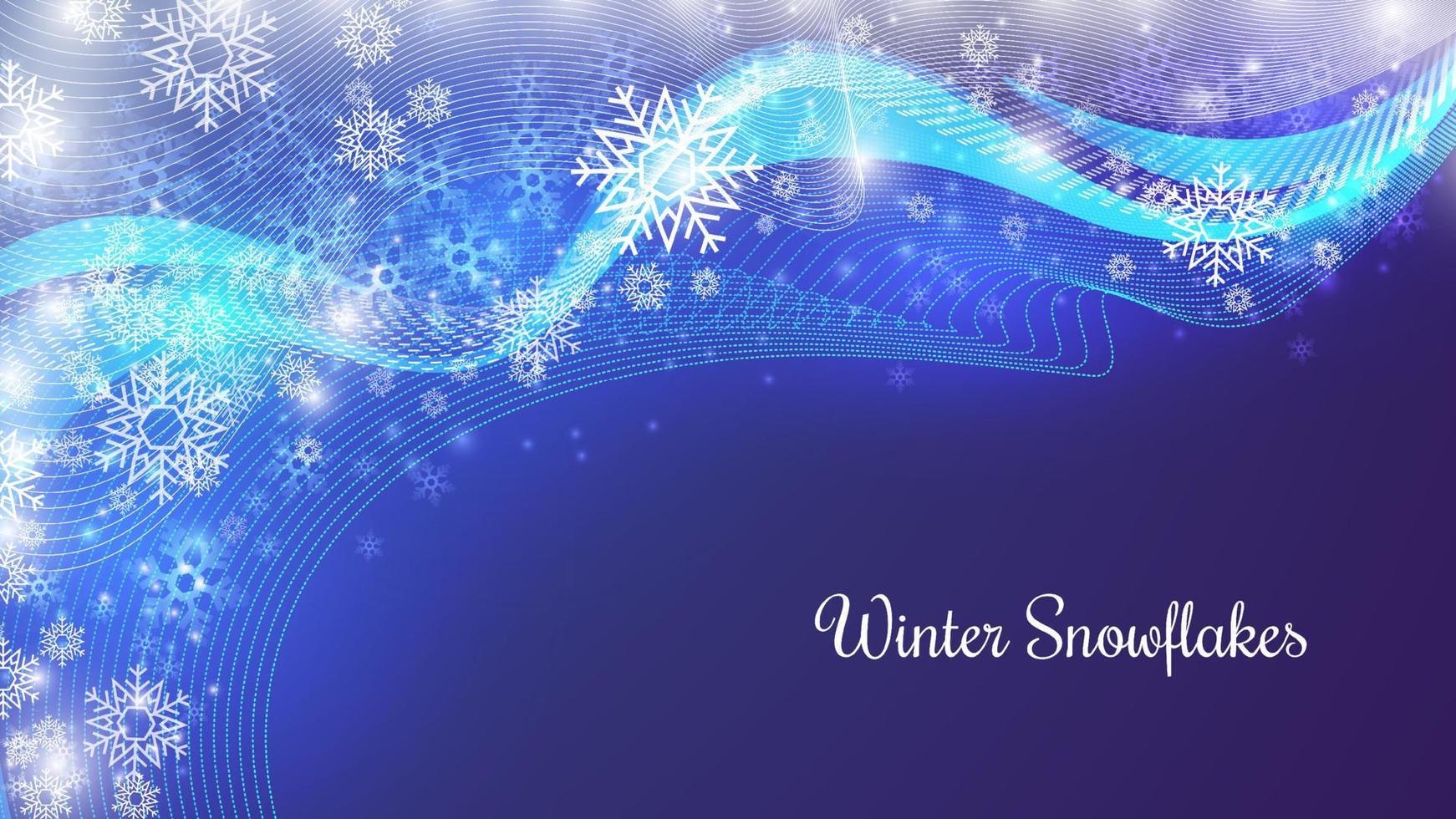 Abstract Winter Snowflakes Background vector