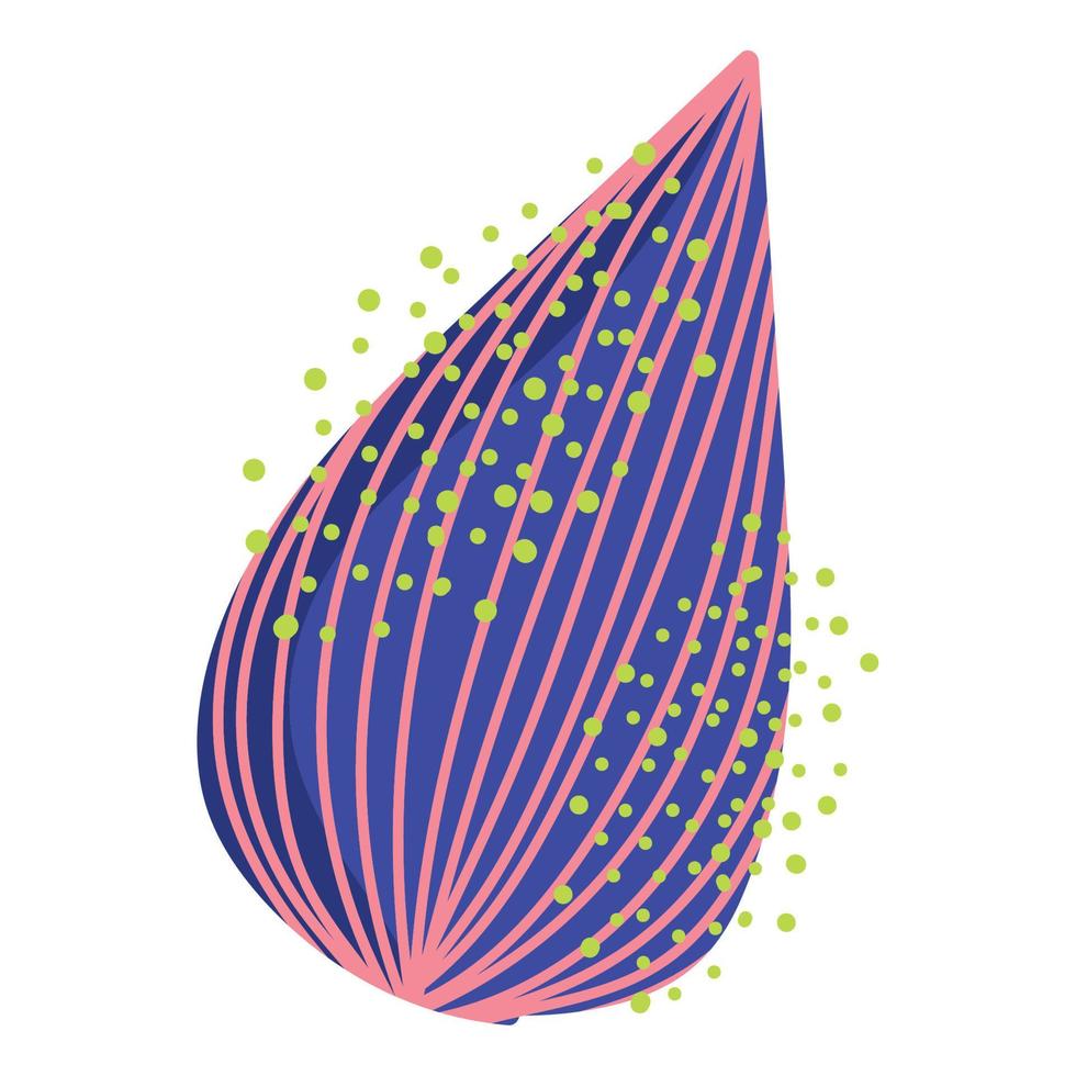 leaf foliage with lines and dots decoration icon on white background vector