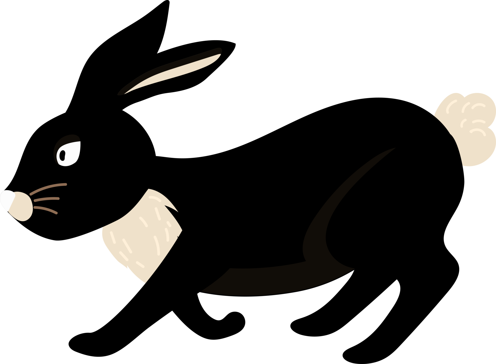 The black rabbit is coming. 13643186 PNG