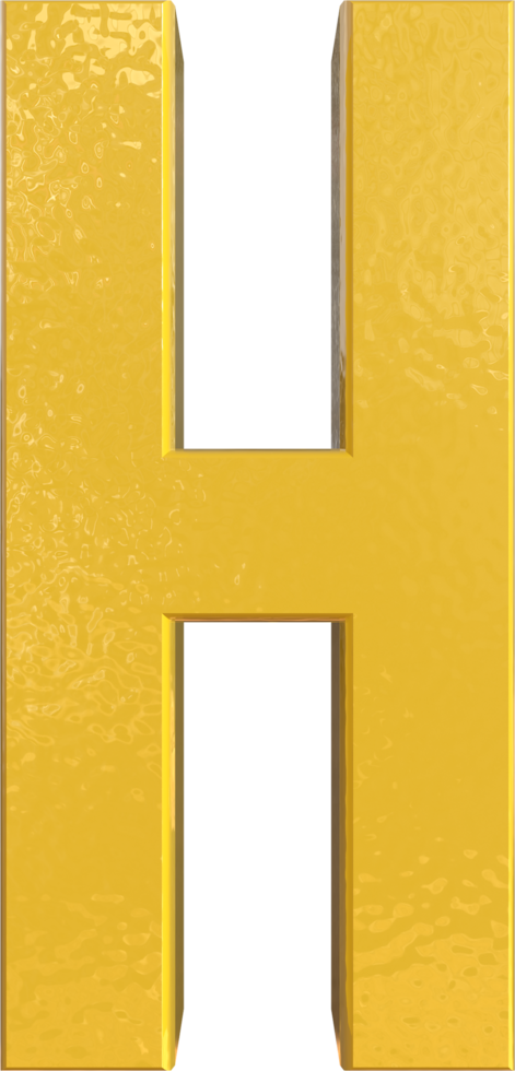 Alphabet Letter H 3D Render Character png