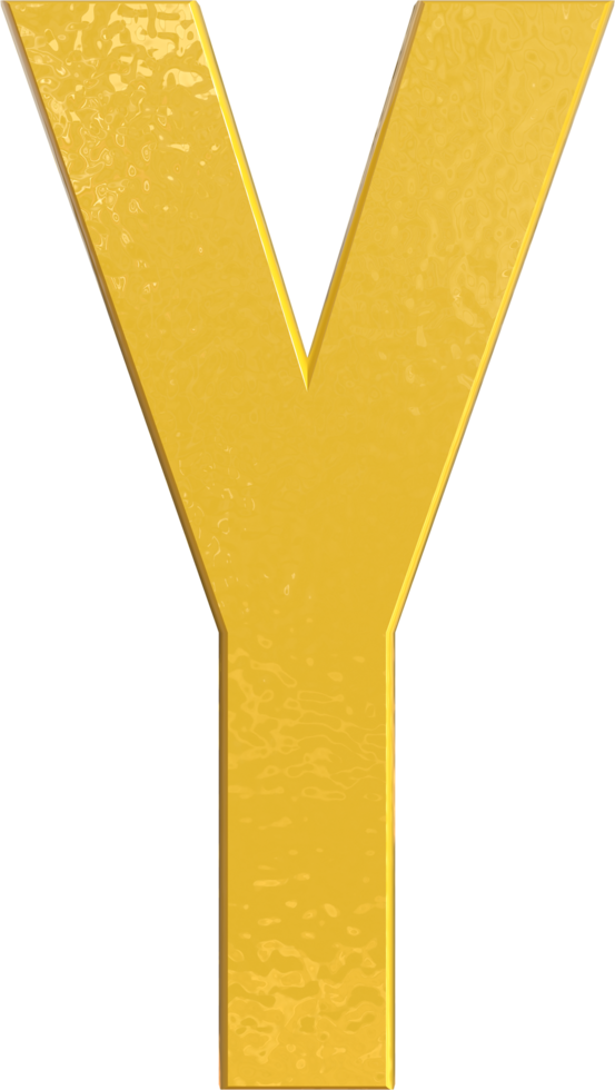 Alphabet Letter Y 3D Render Character. png